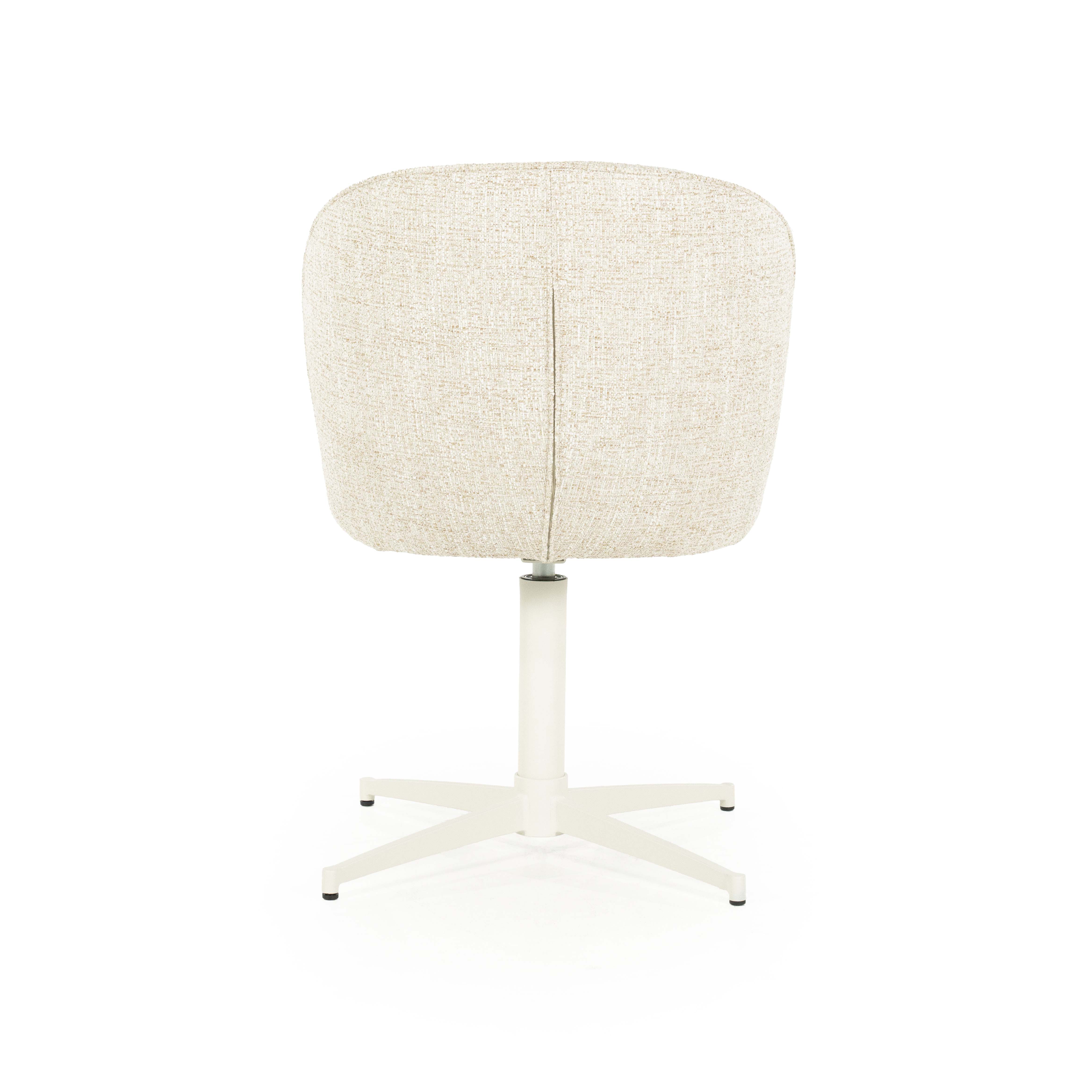 Draaibare eetkamerstoel - beige/wit