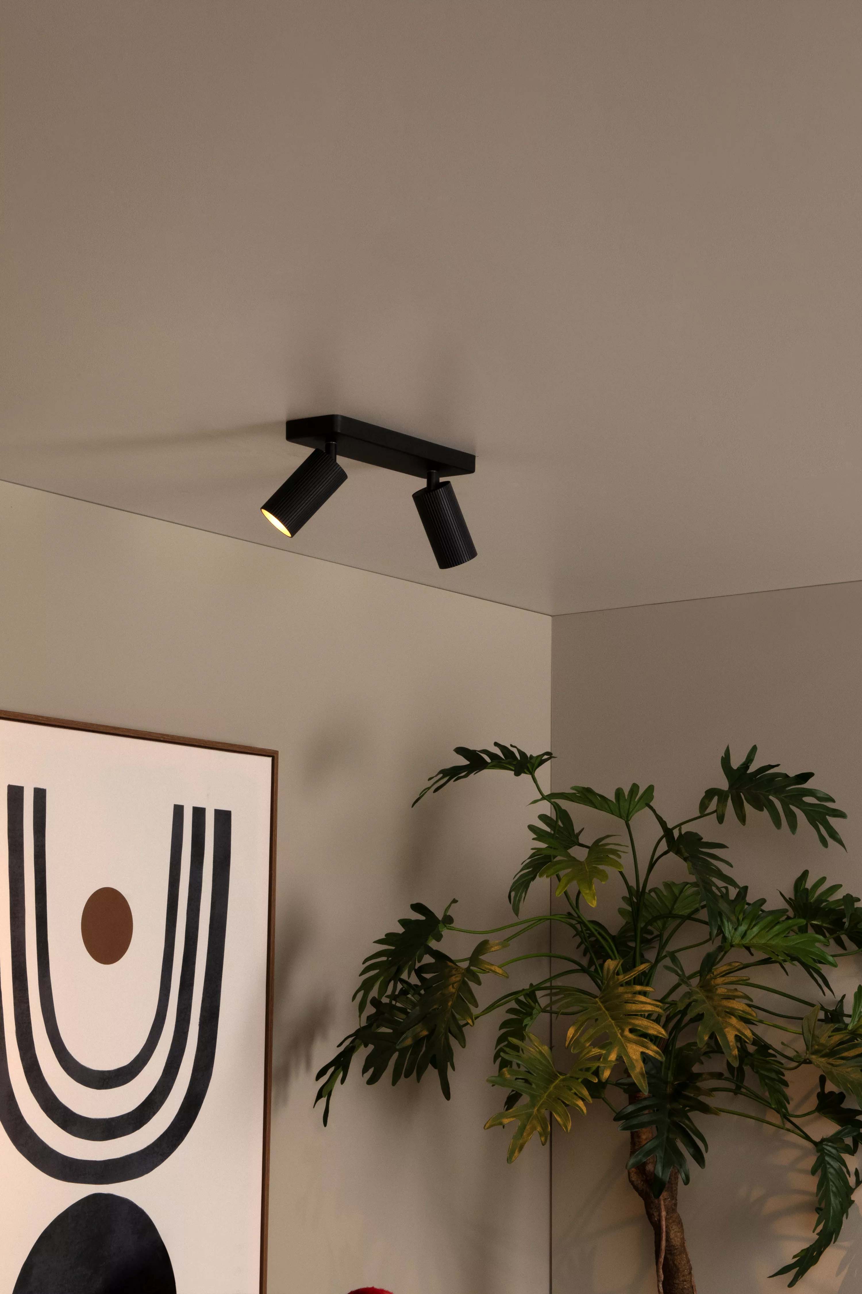 Plafondspot (excl.lamp) Clubs 2xGU10 - zwart