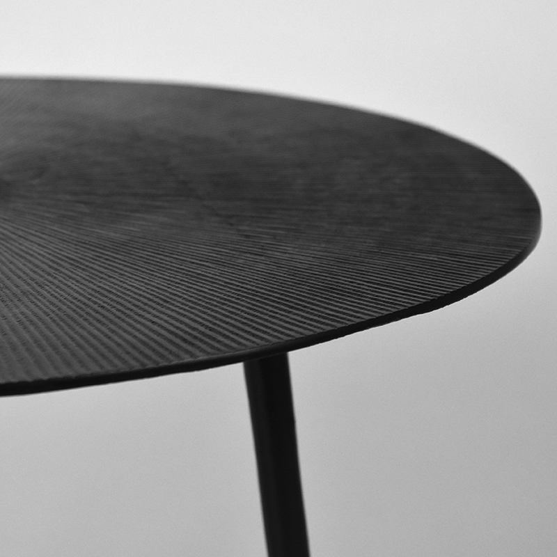 Salontafel - dia.40cm - zwart metaal