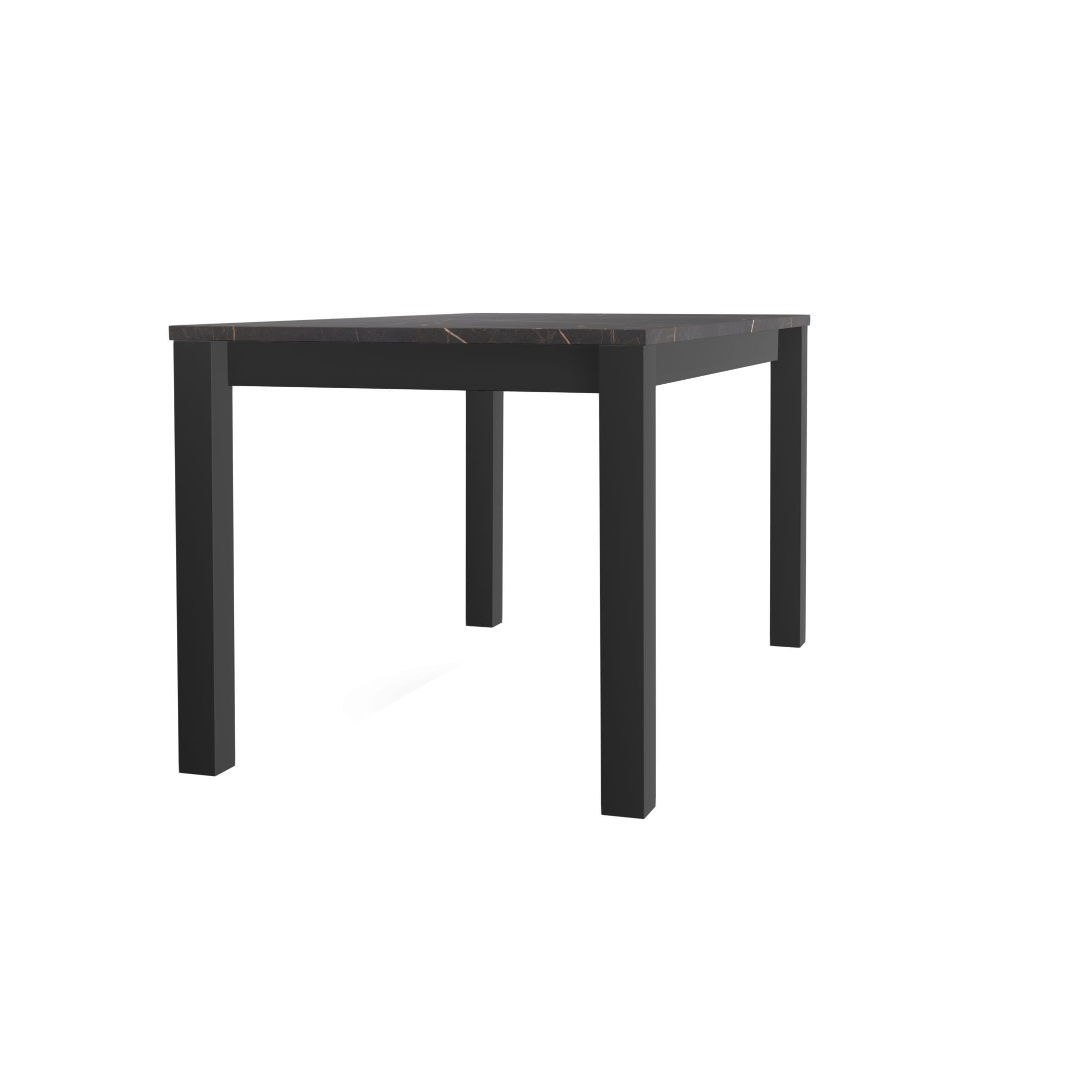 Bartafel 140x80cm - zwarte marmerlook