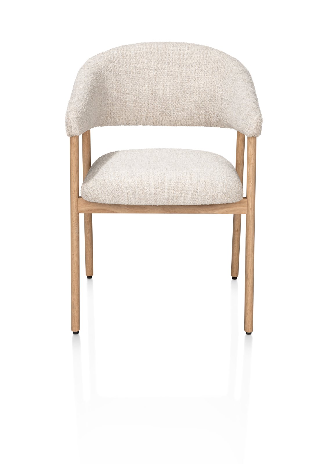 Armstoel Kira - creme/natural oak