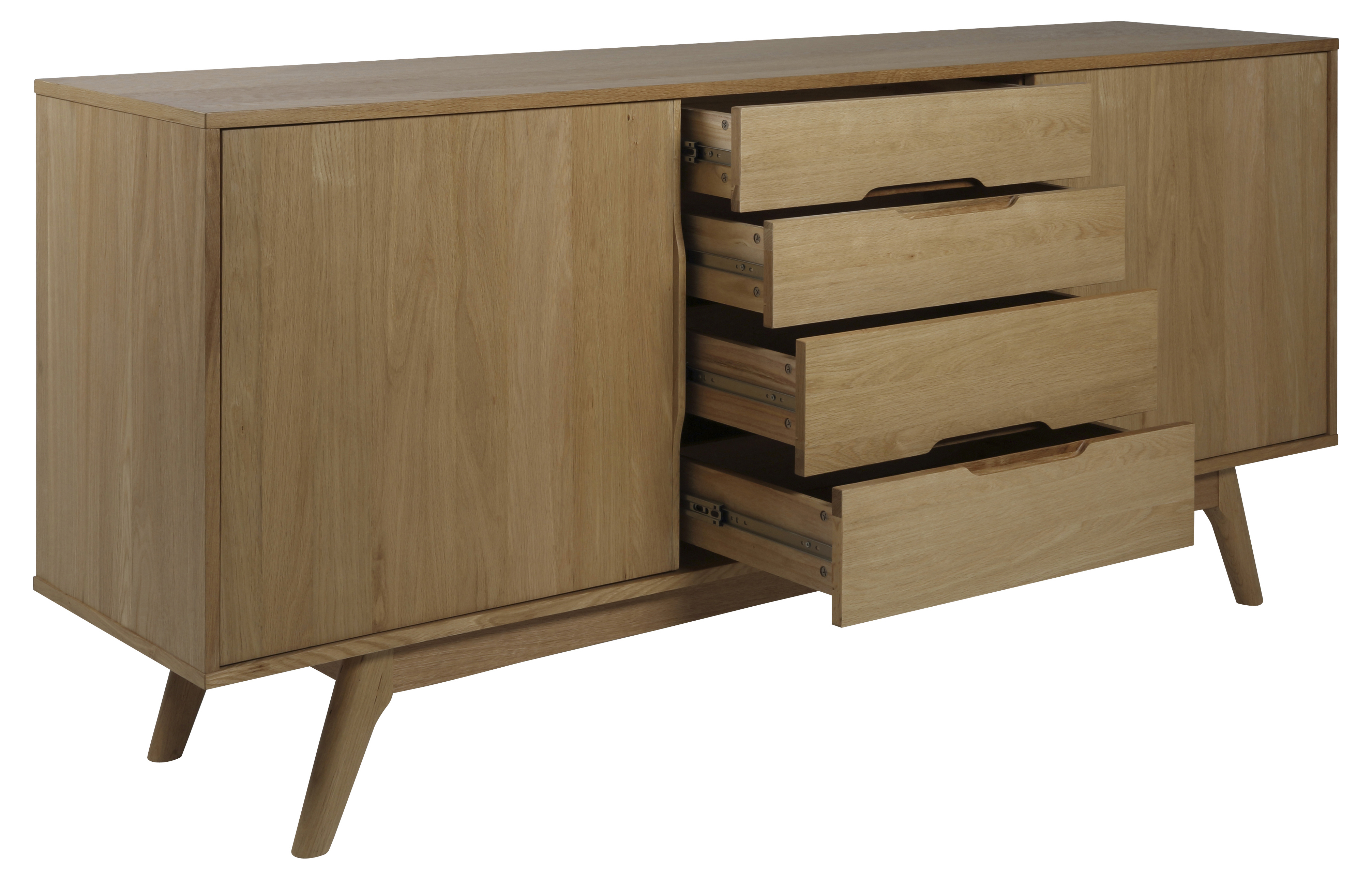 Dressoir 180cm 2 deuren, 4 lades