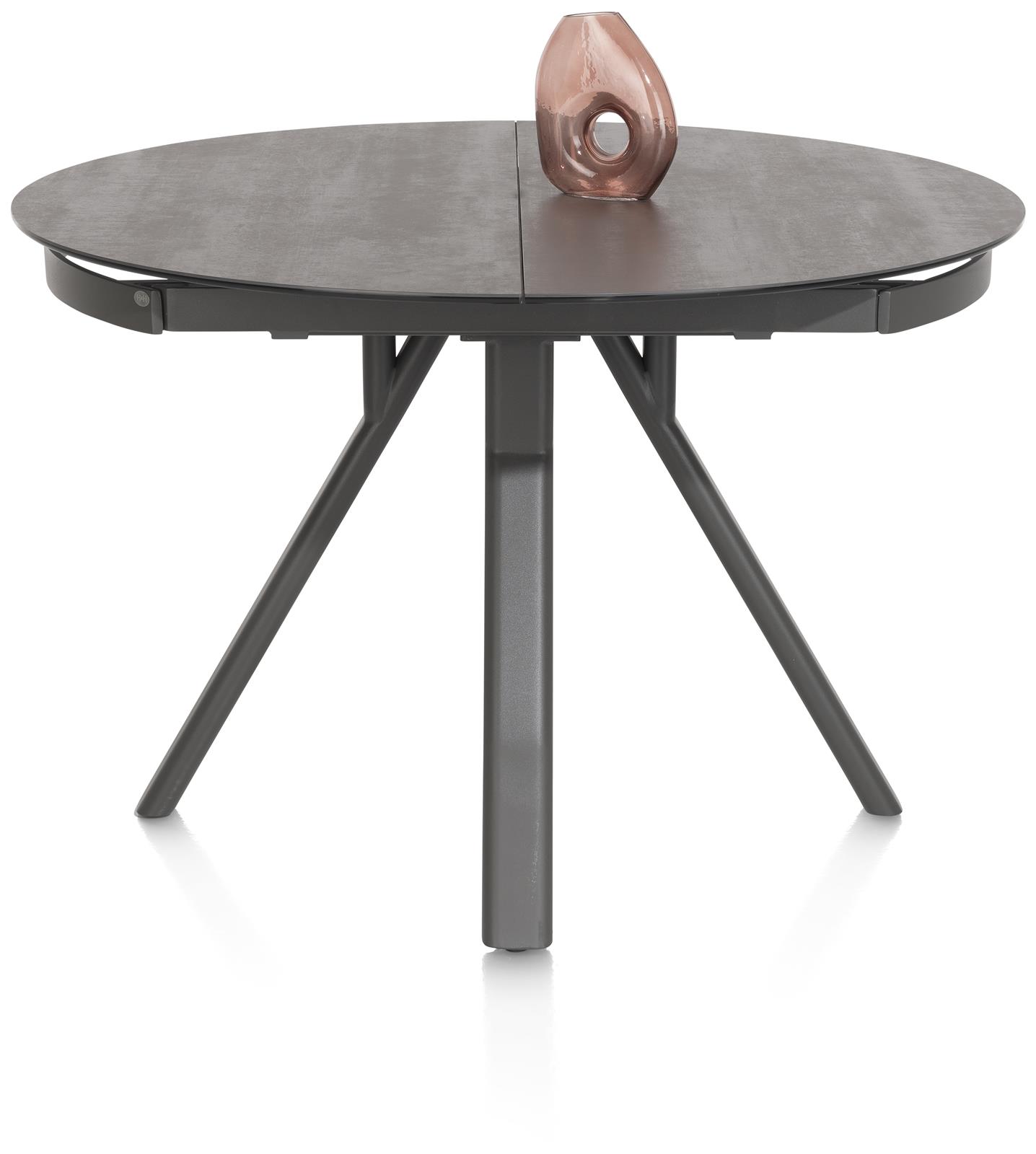 Verlengbare ronde tafel Magalo - antraciet keramiek