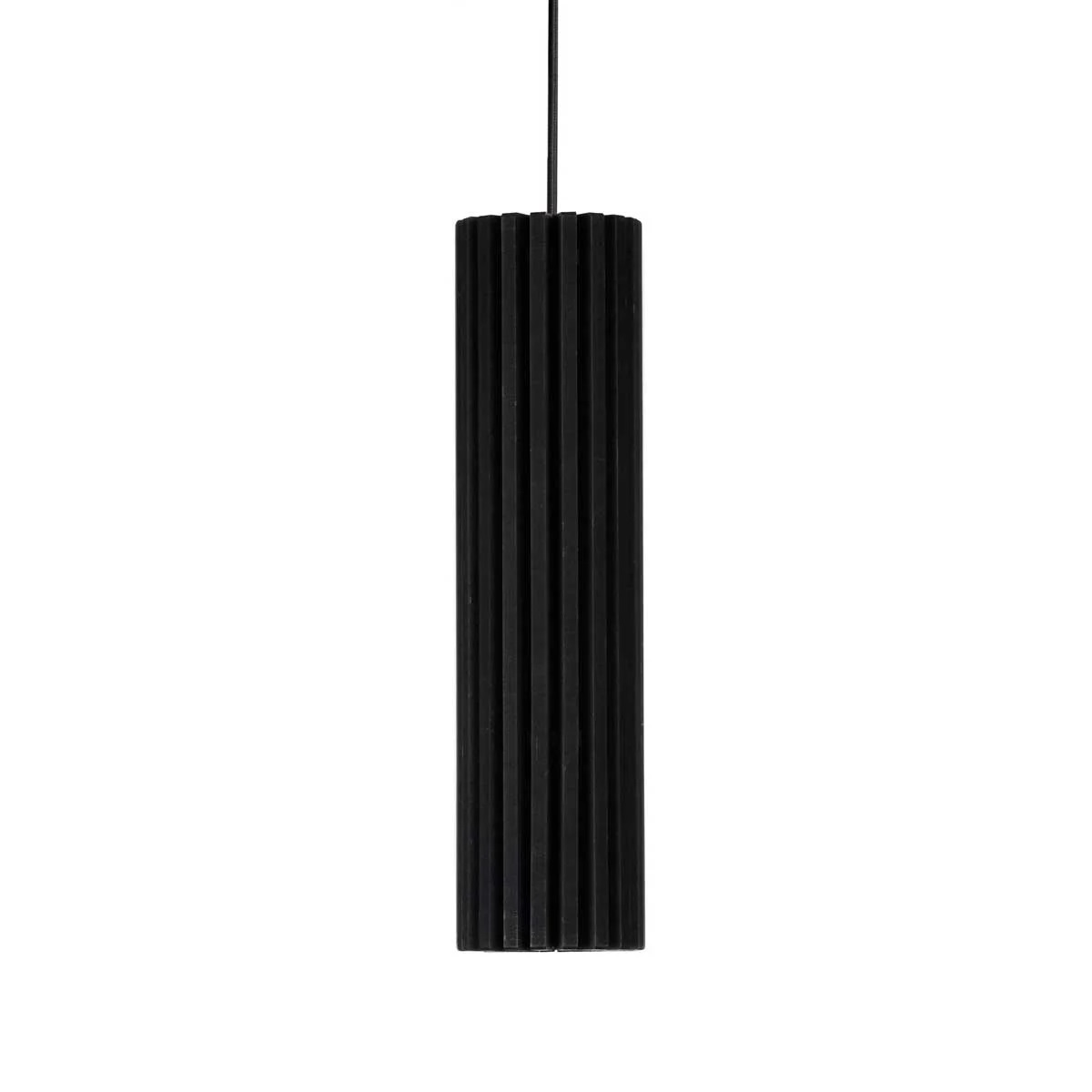 Houten hanglamp 29cm - zwart
