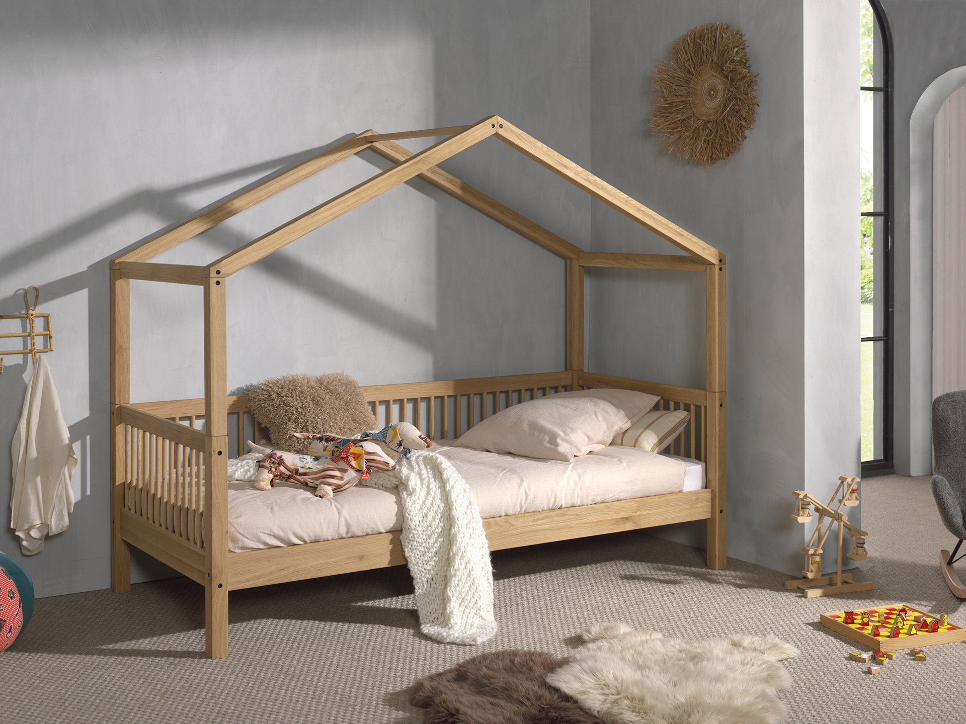 Huisbed 90x200cm - oak