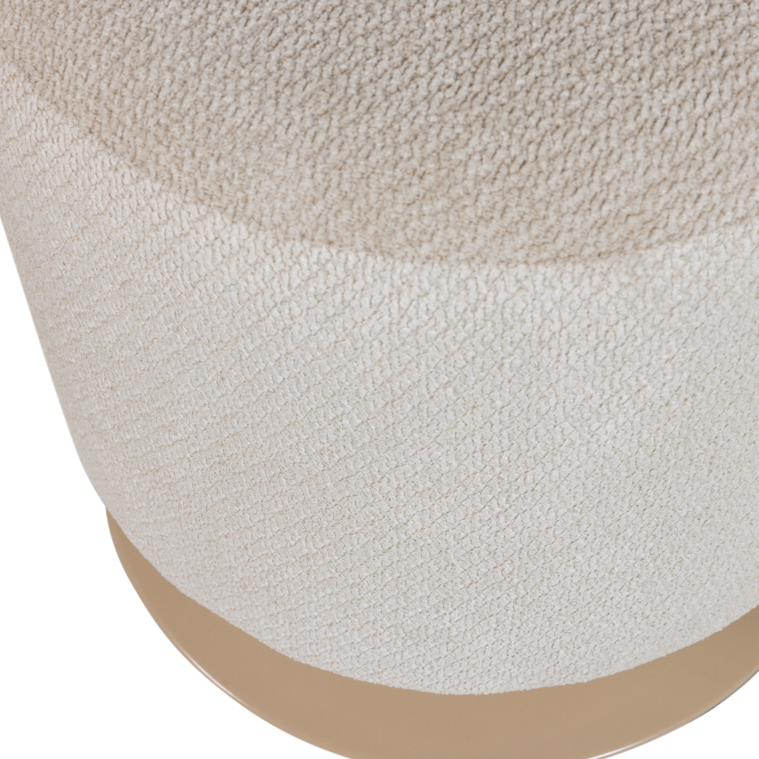 Draaibare poef Islen - bouclé beige