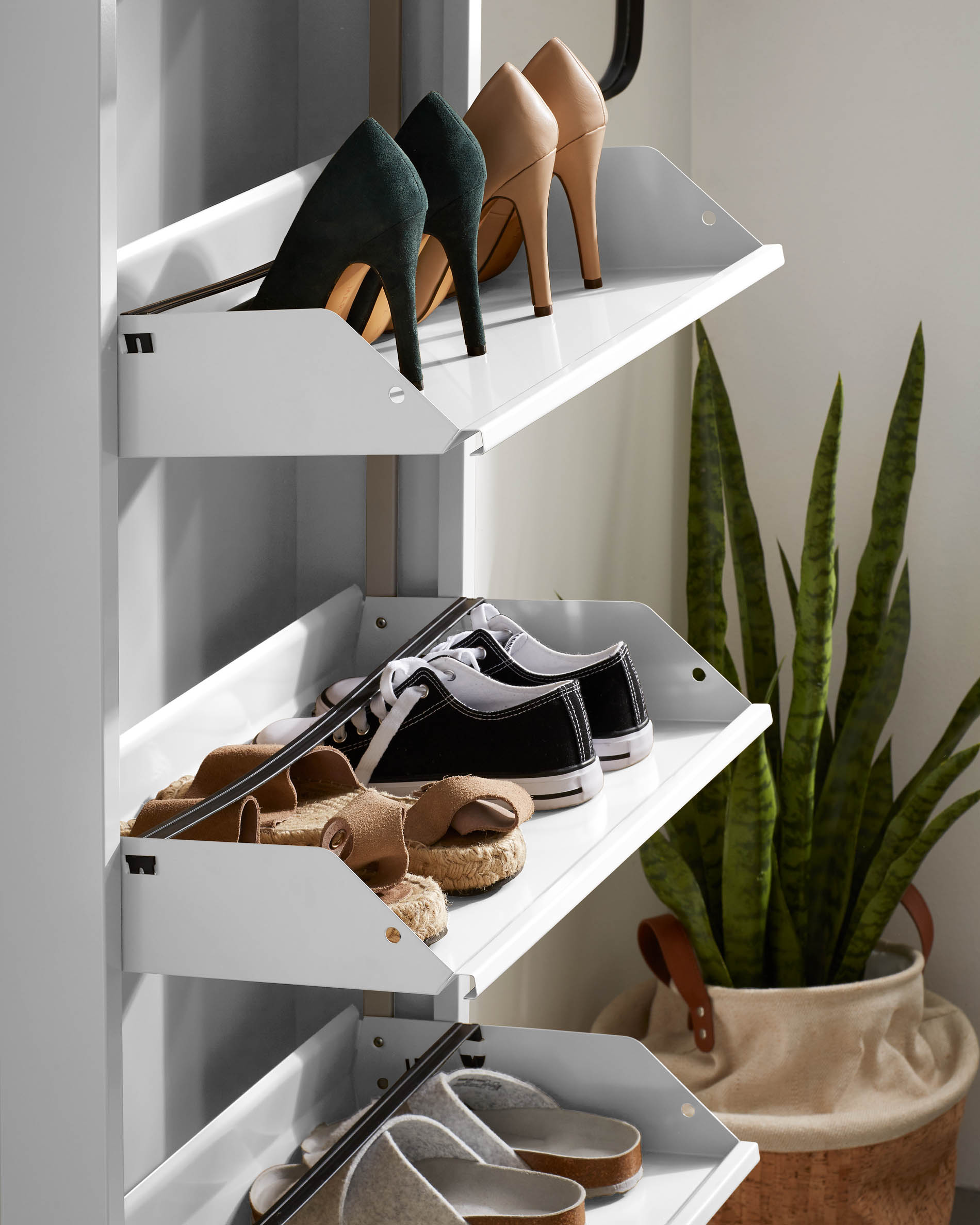 Schoenenkast met 4 deuren - wit