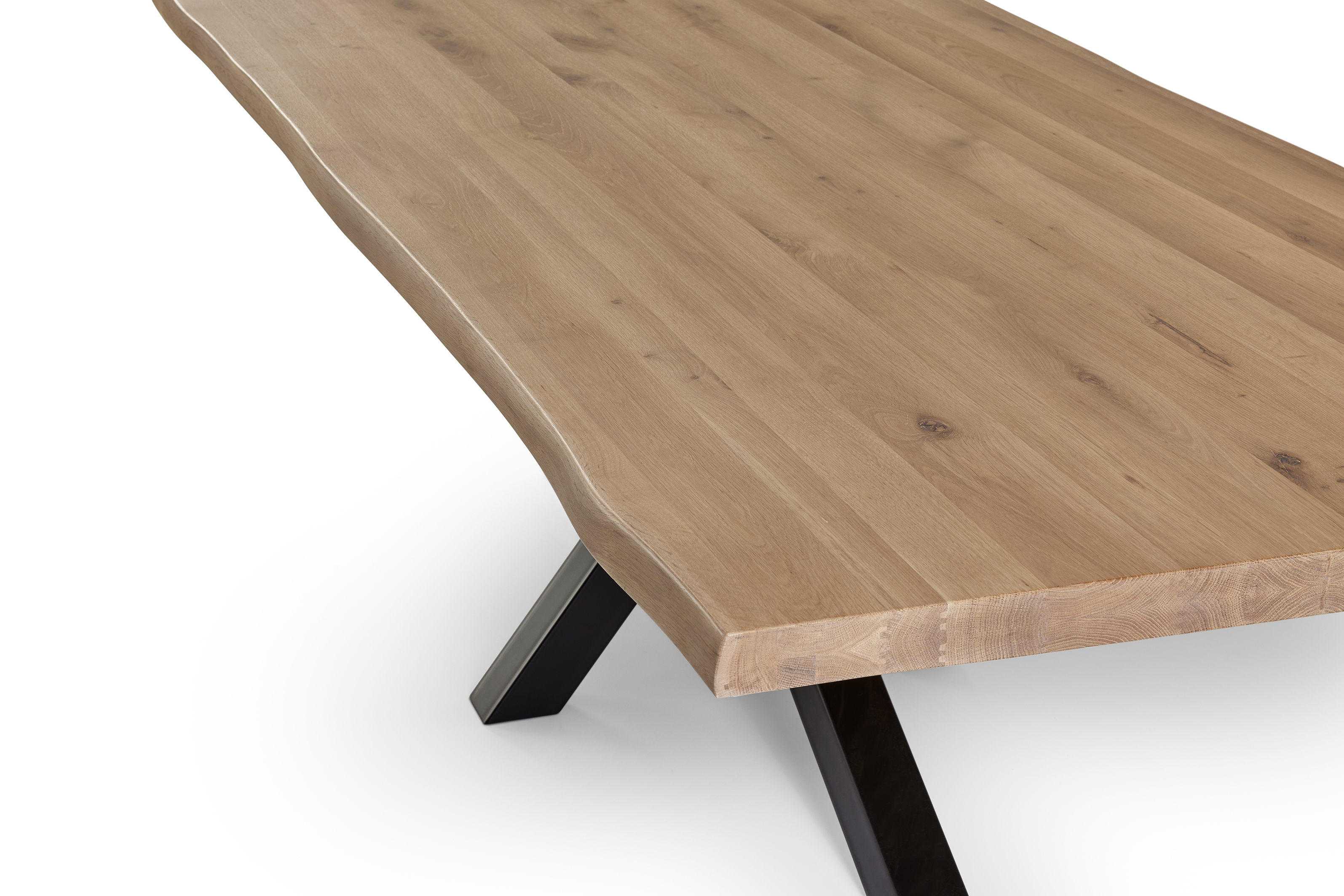 Boomstamtafel Castle 240x110cm - Smoked Oak
