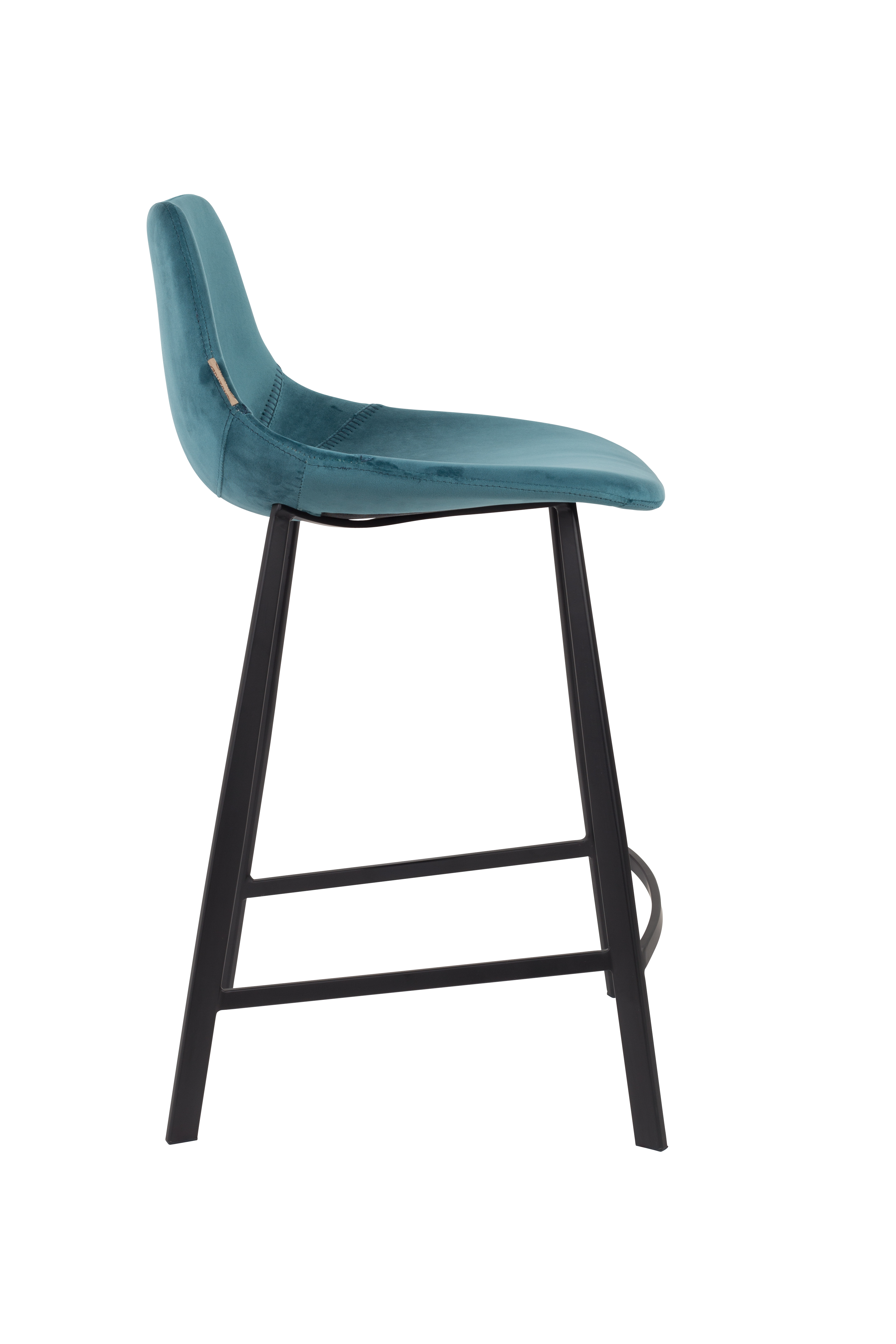 Counterstoel Franky in velvet 65cm - Petrol blauw