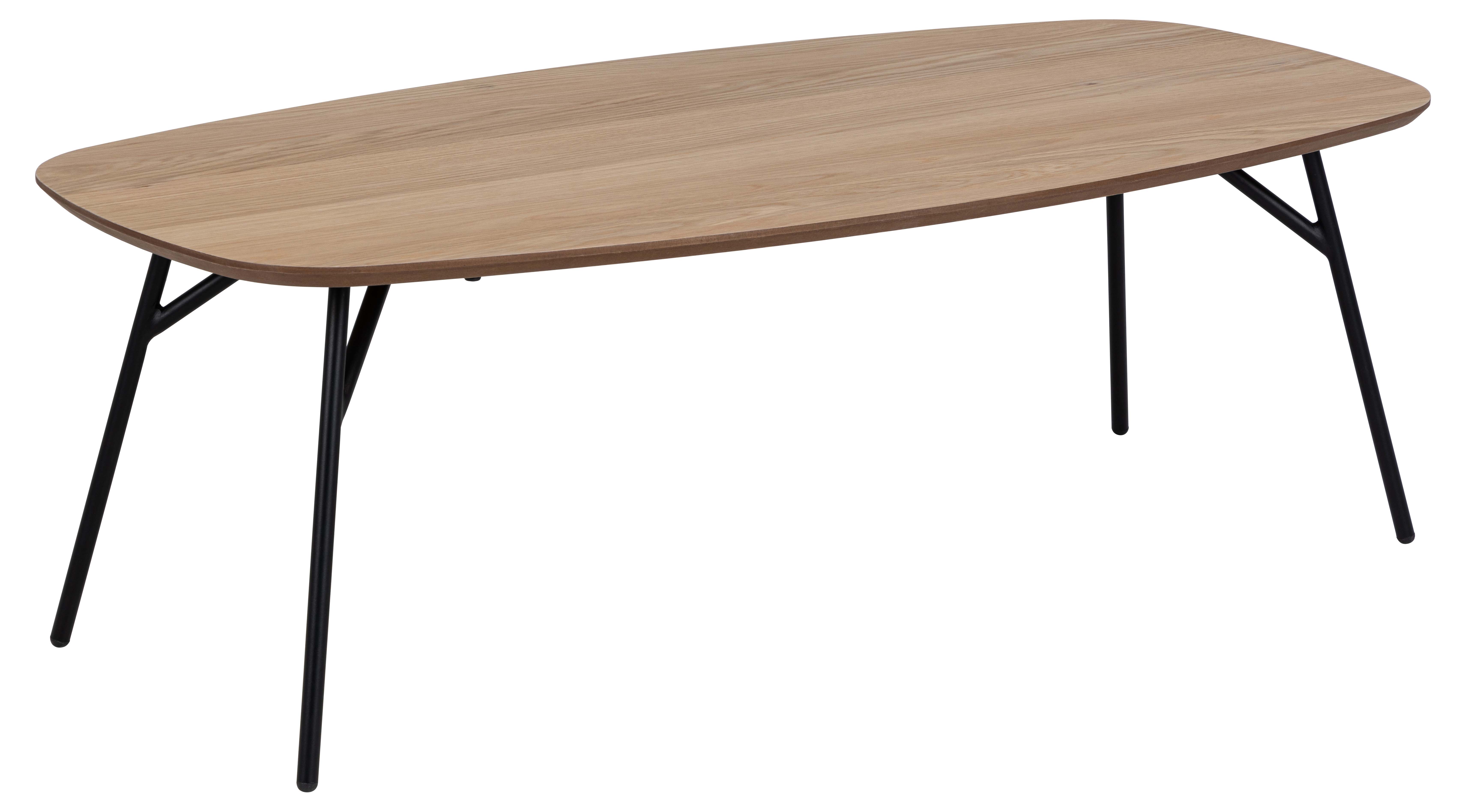 Salontafel 12x60cm - oak/black