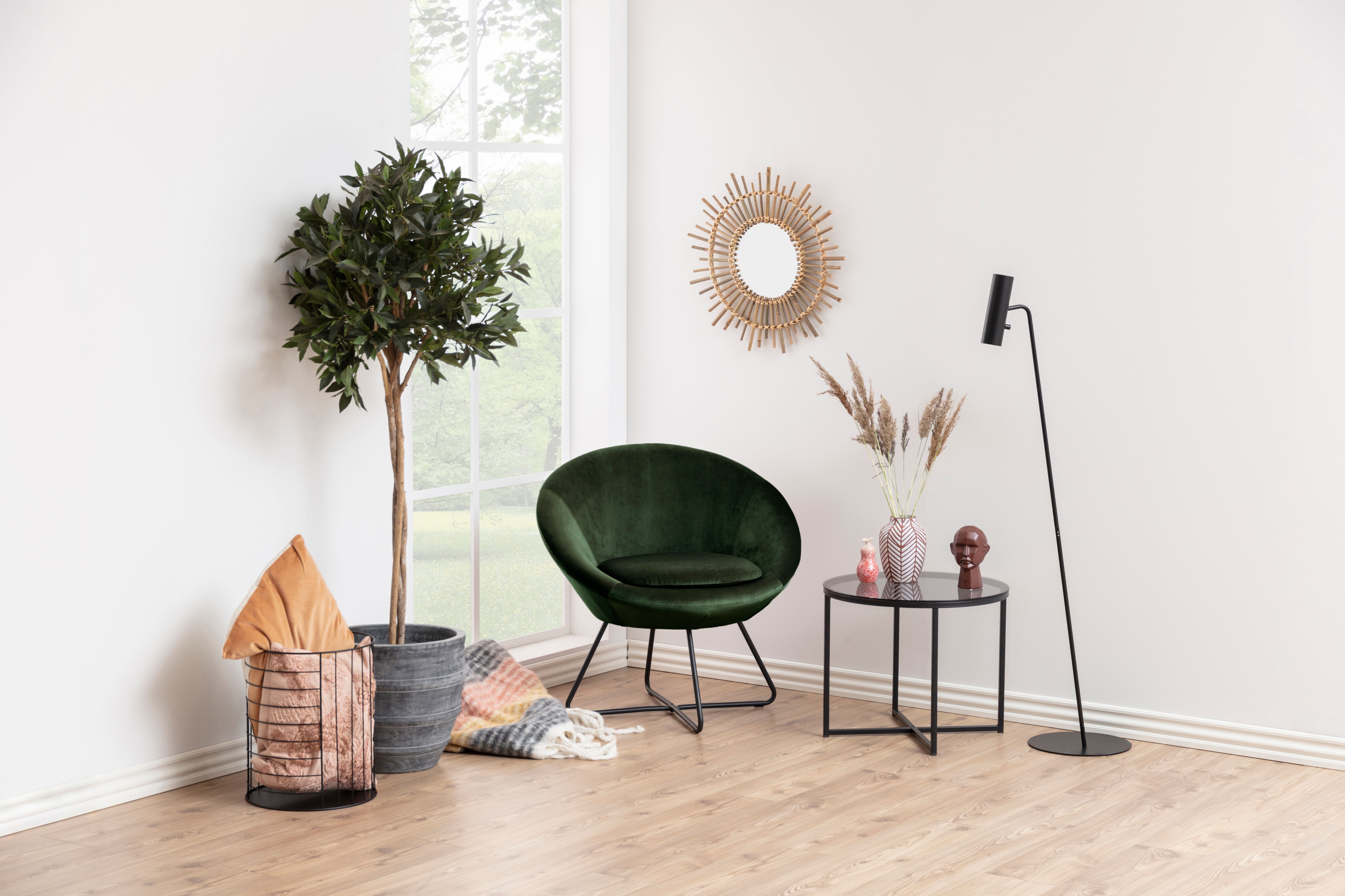Fauteuil in fluweel - Forest groen