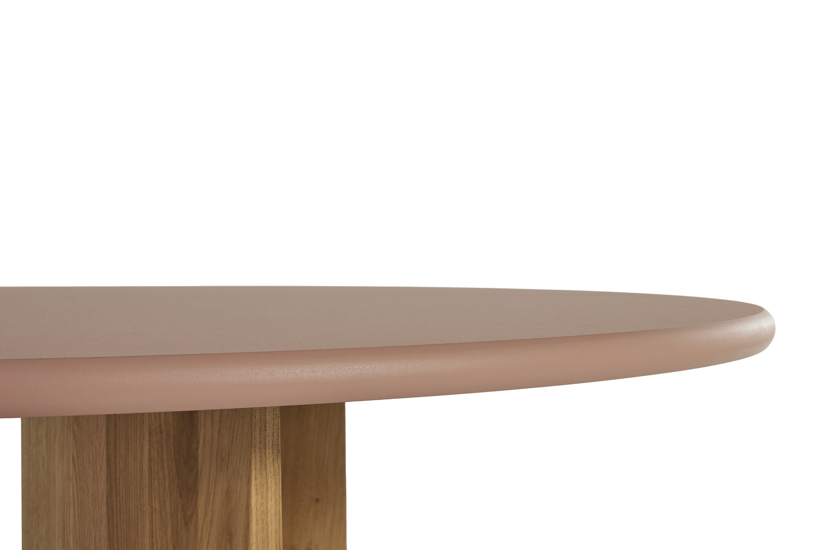 Eettafel 260x100cm - HPL blush/eik
