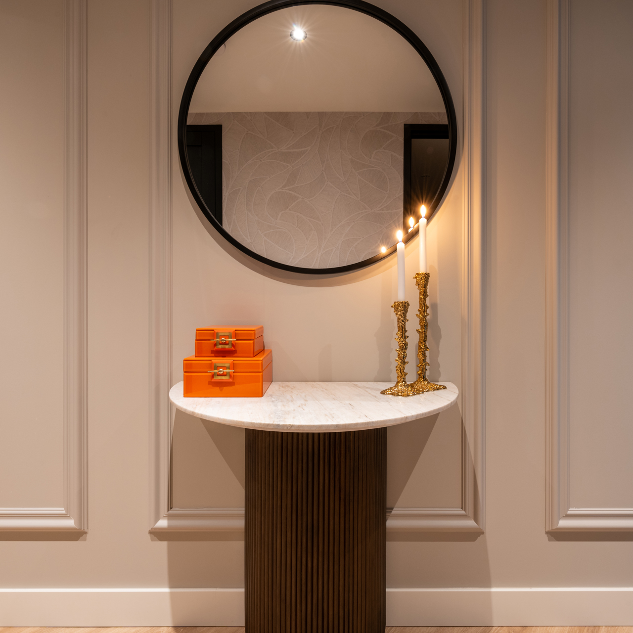 Consoletafel Mayfield - mango/marmer