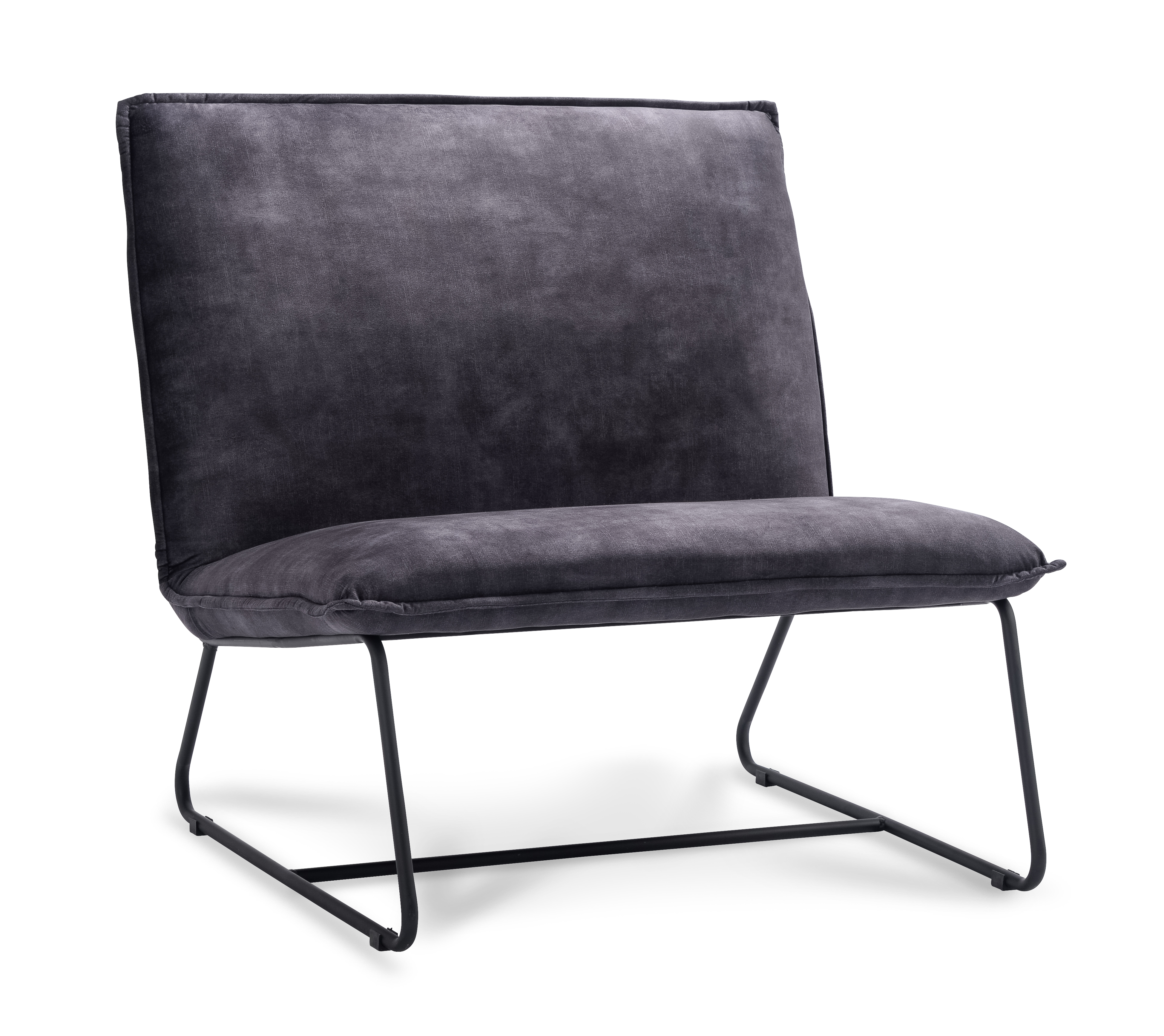 Fauteuil met sledepoot - antracietgrijs