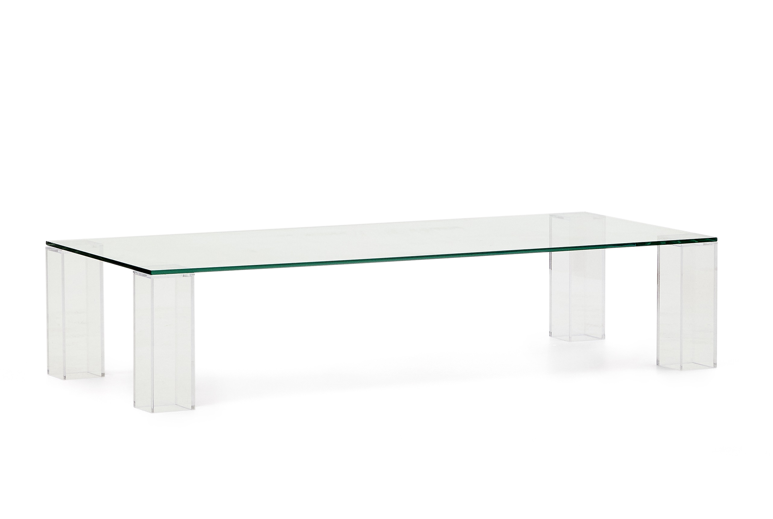 Salontafel Adularia 140x60cm in glas - transparant