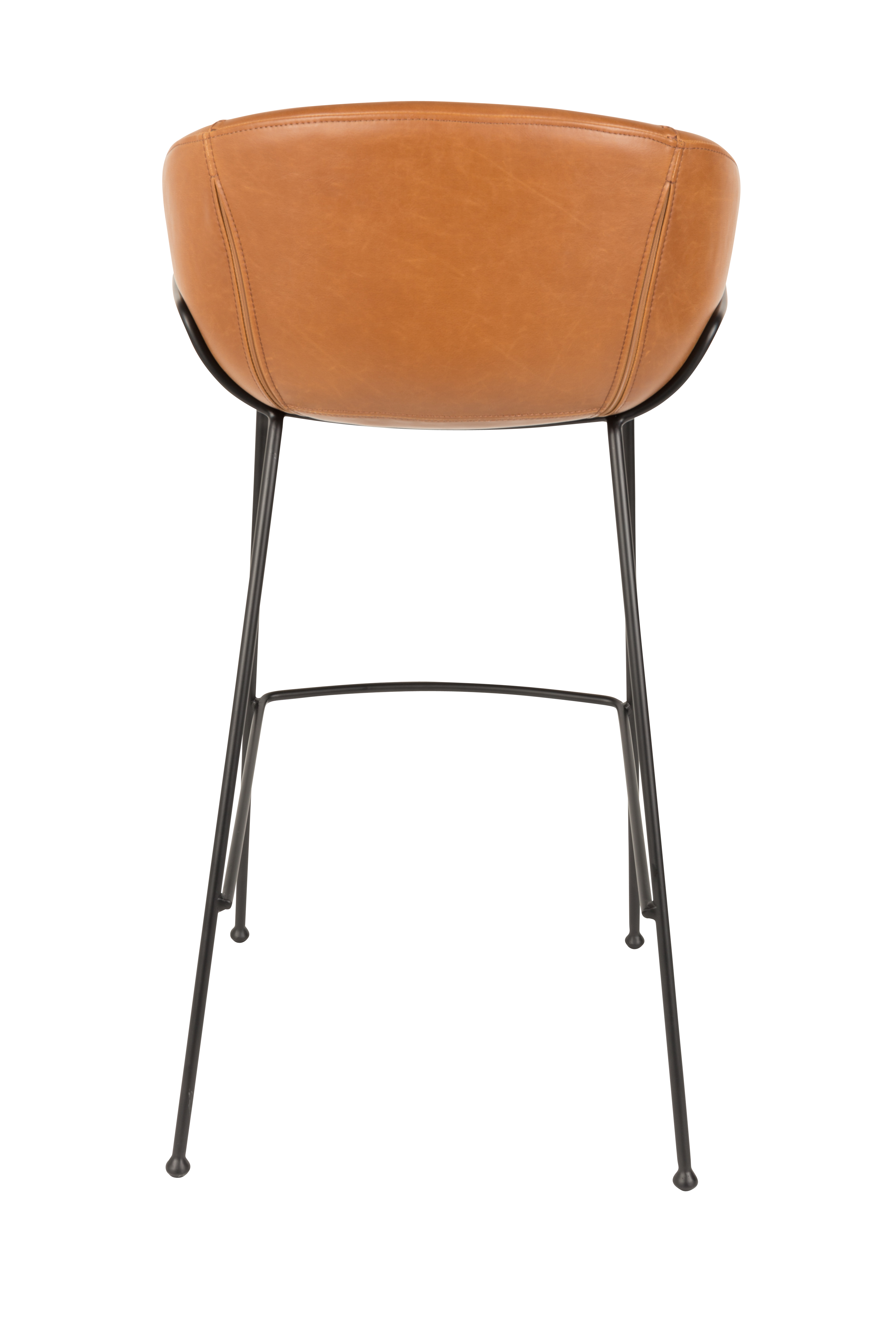 Barstoel Feston in lederlook - cognac