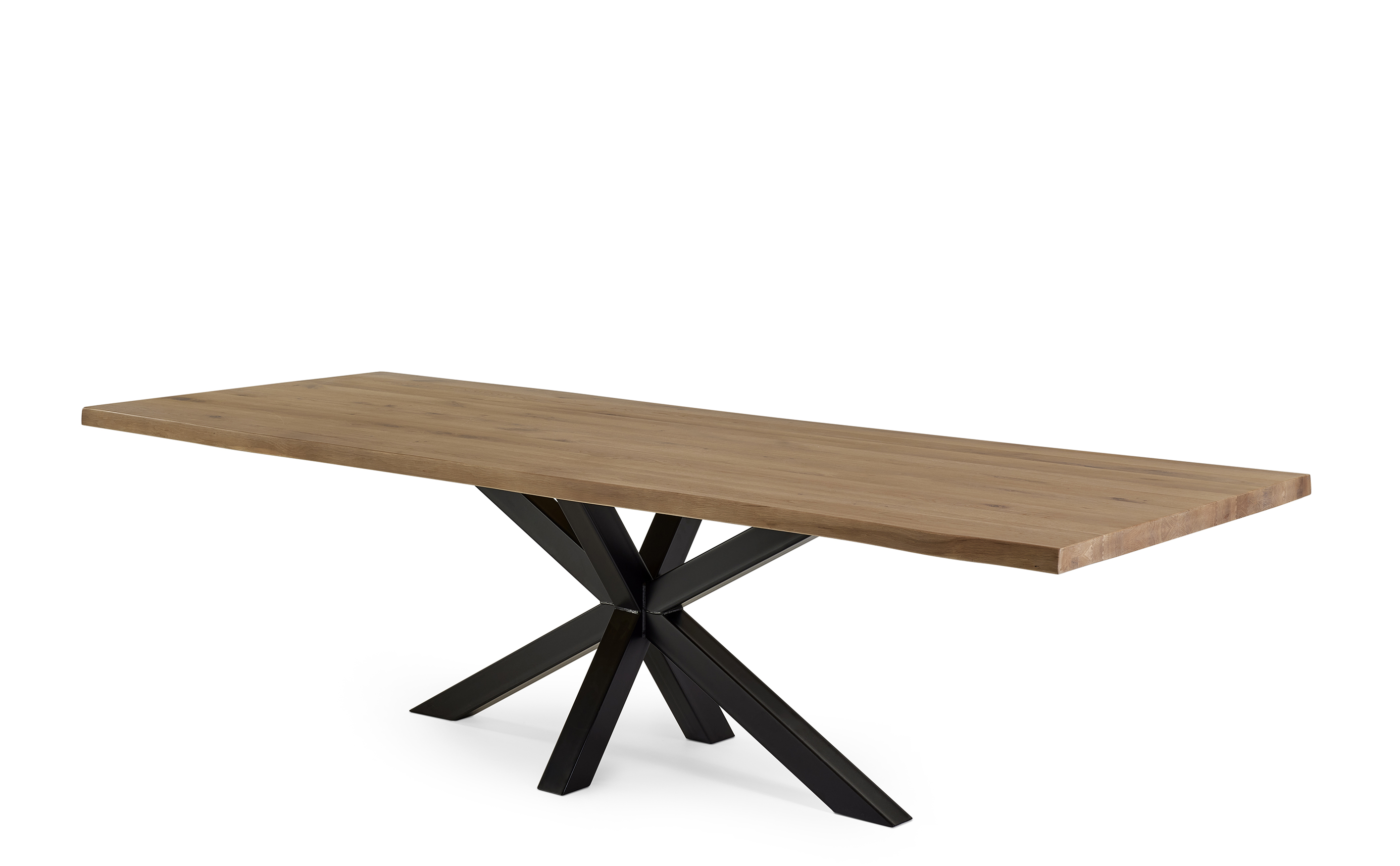 Boomstamtafel Castle 240x110cm - Smoked Oak