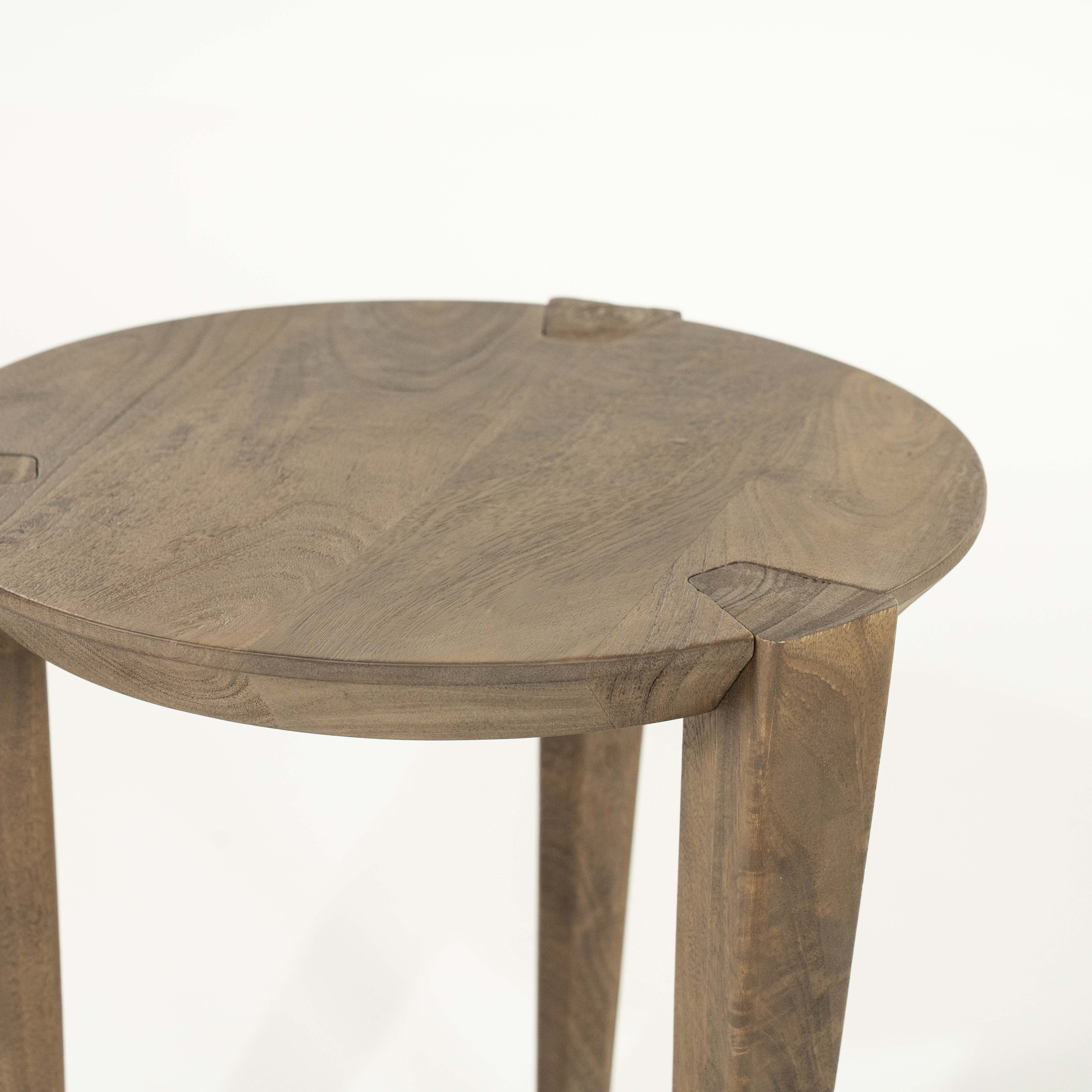 Bijzettafel diam.40cm - mangohout
