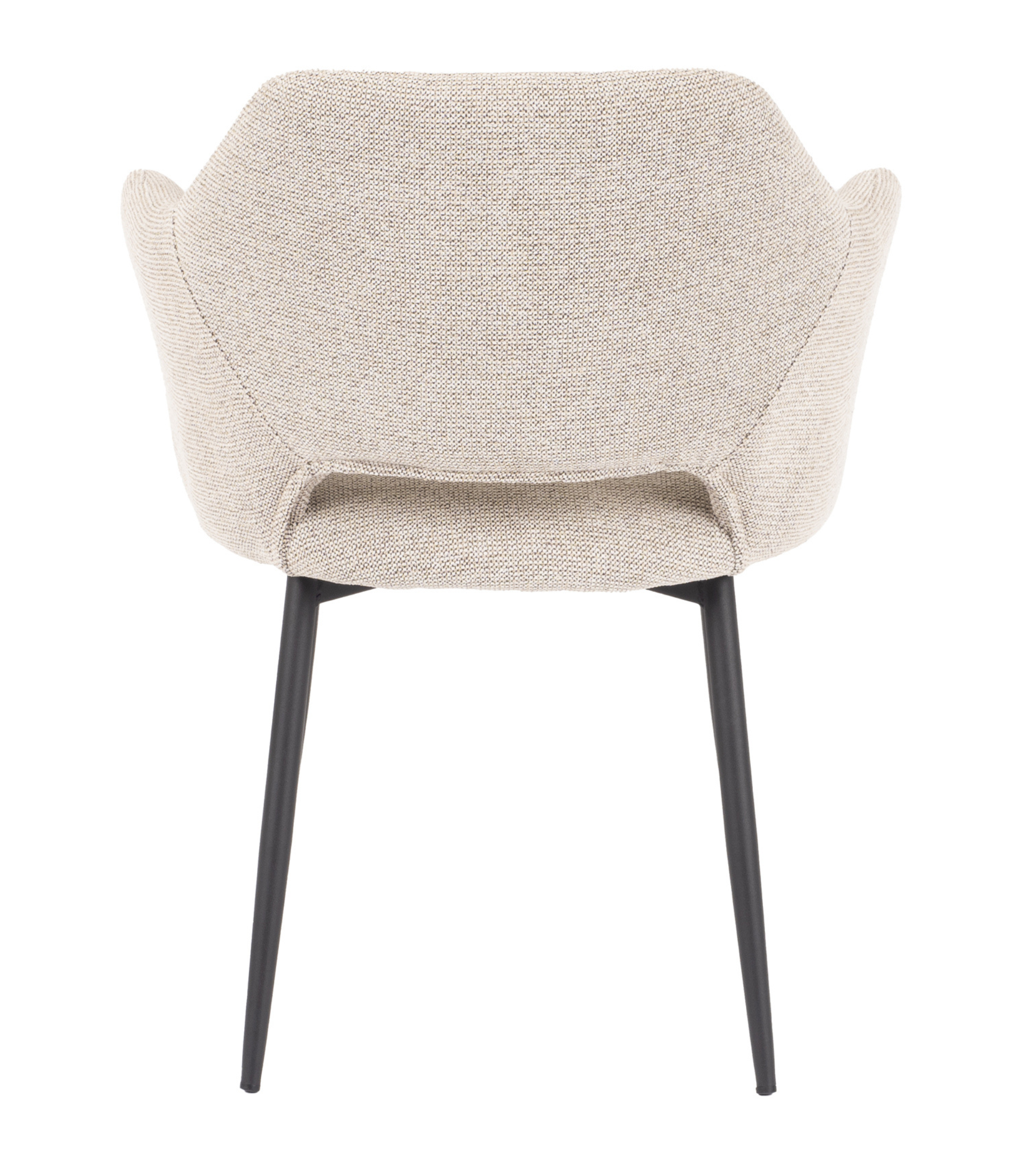 Kuipstoel met open rug - ecru
