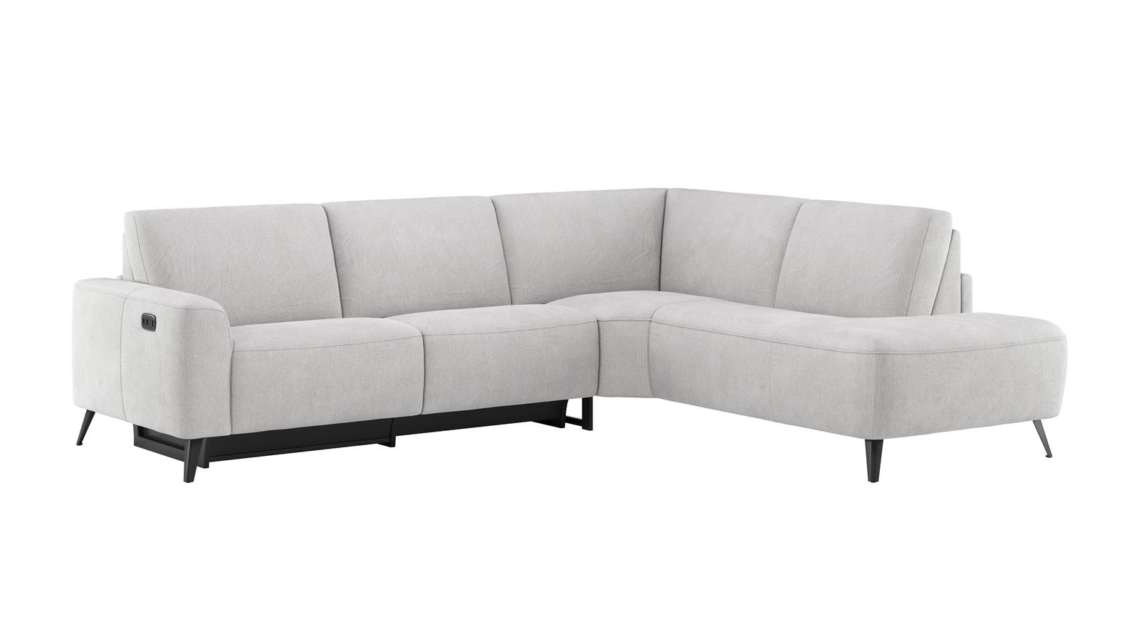 Hoeksalon Carini met elektr. relaxfunctie - ivory