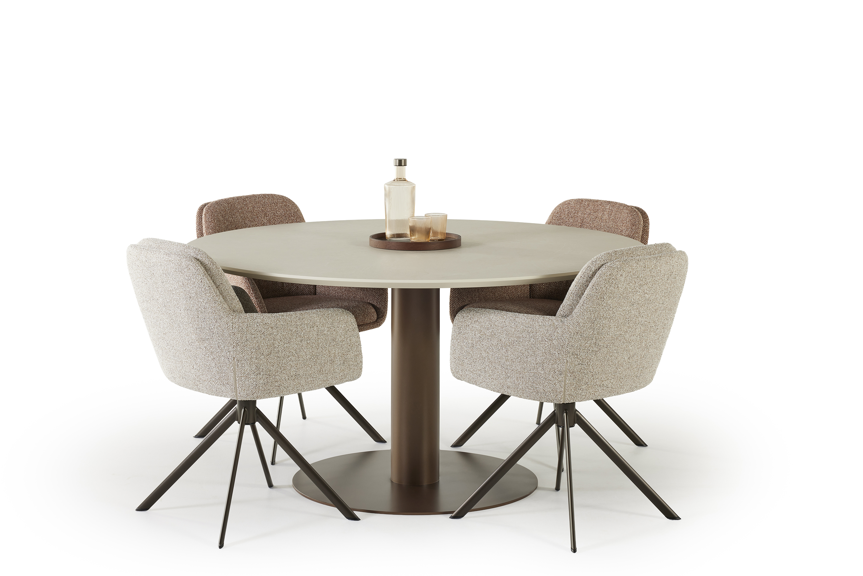 Ronde tafel diam.150cm - HPL/metaal