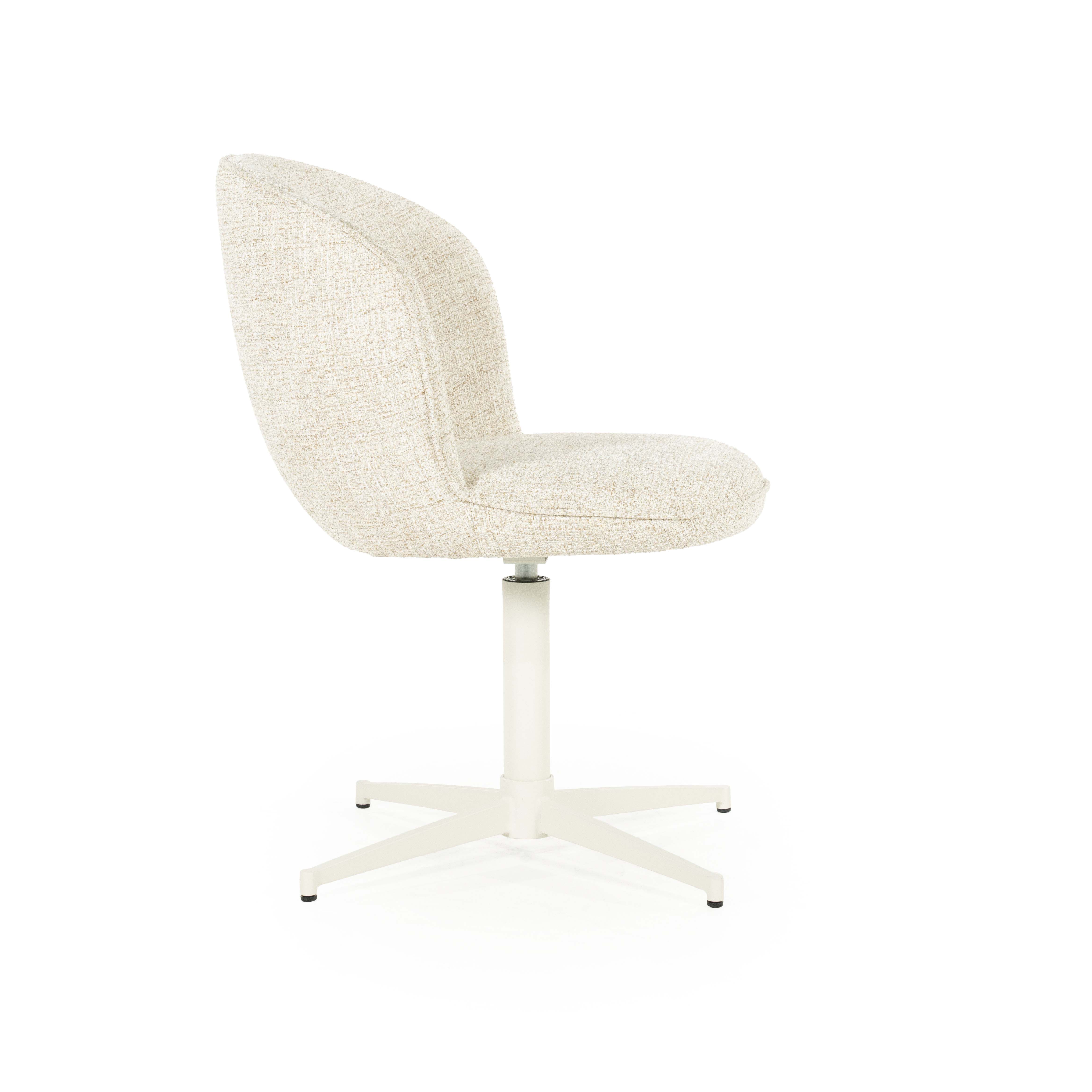 Draaibare eetkamerstoel - beige/wit