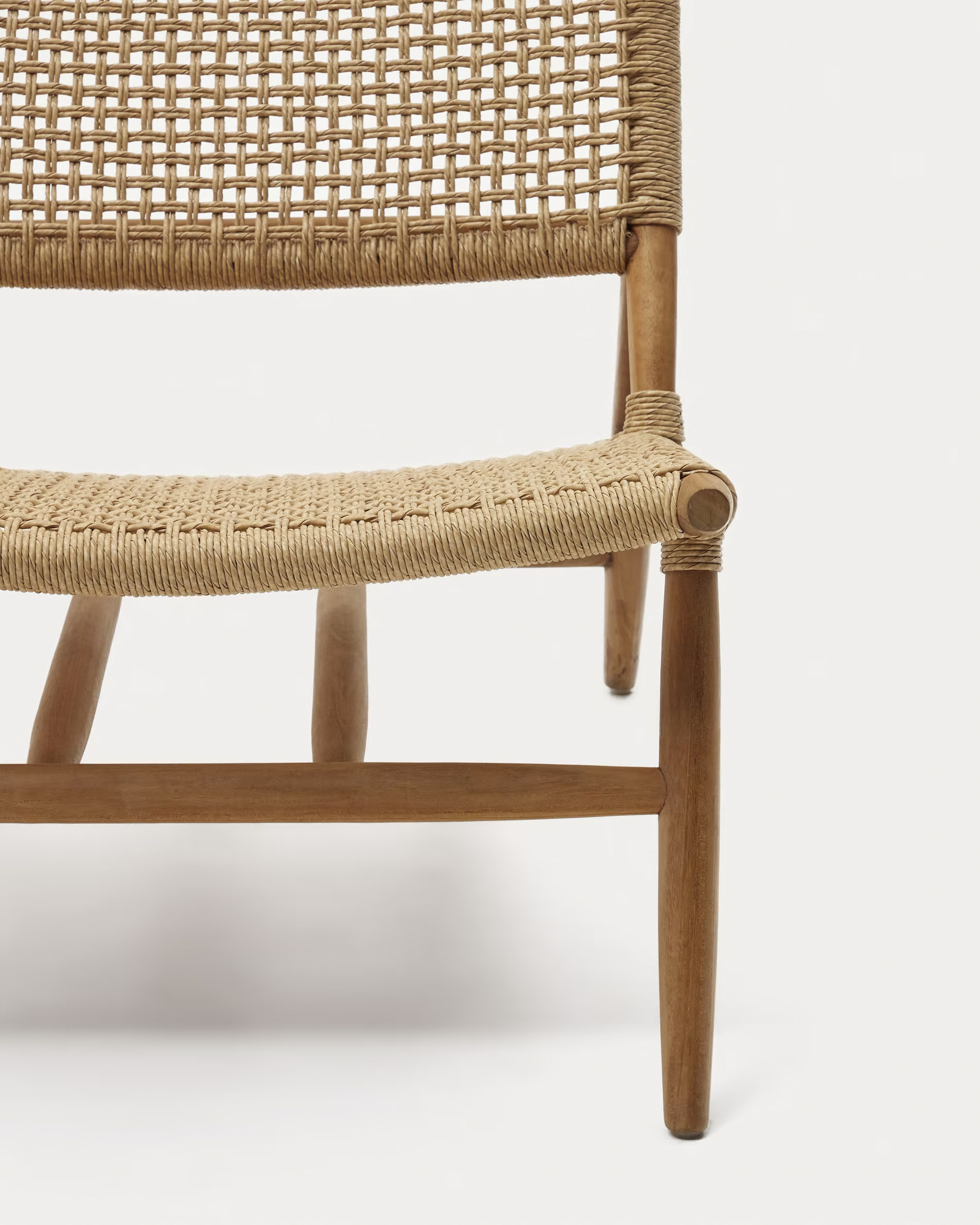 Fauteuil uit massieve teak - naturel