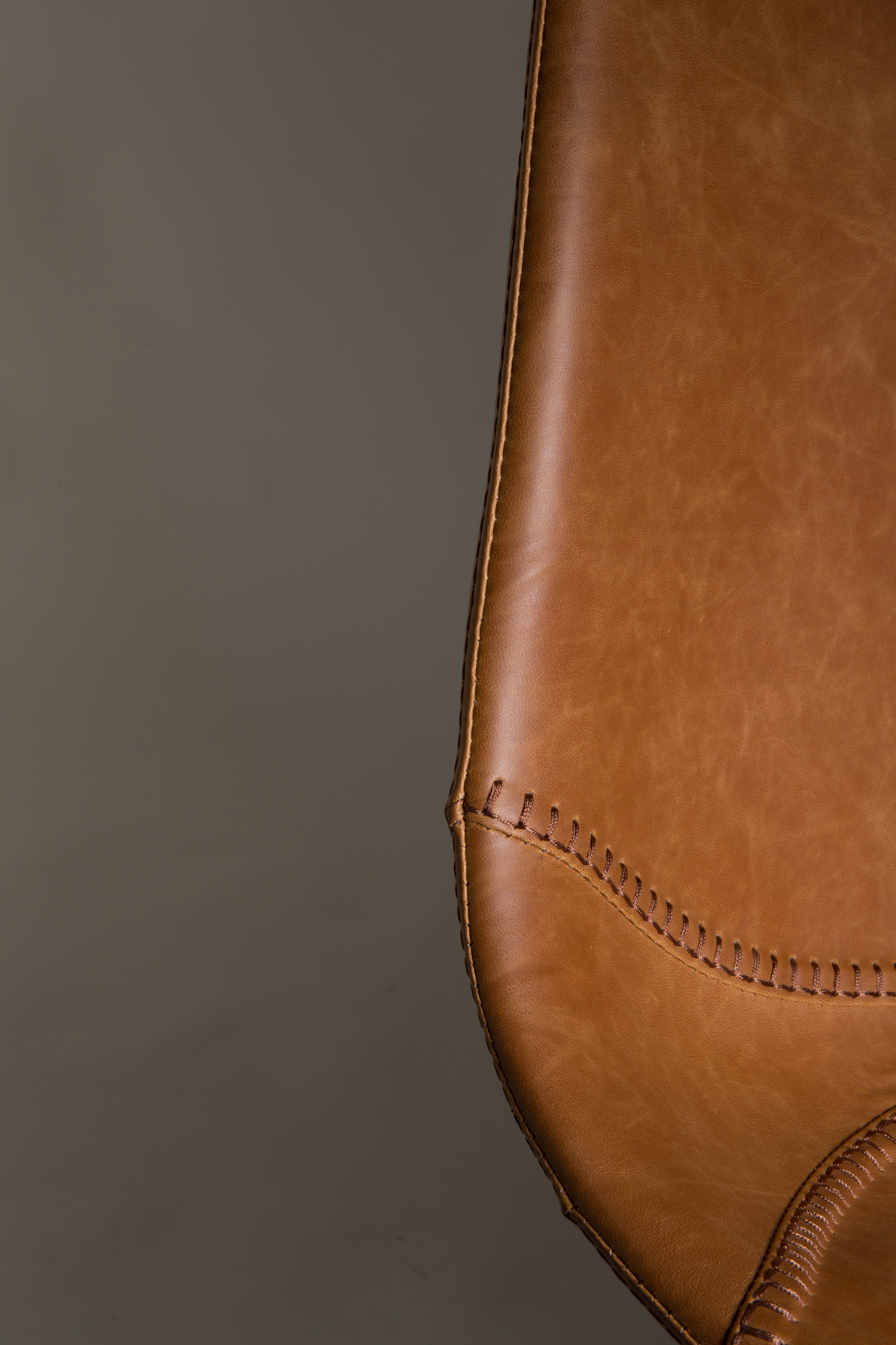Counterstoel Franky in lederlook 65cm - bruin