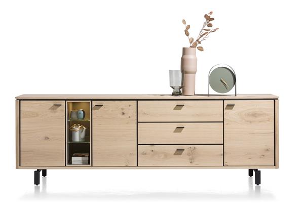 Dressoir Livada met 3 deuren en 3 lades B240 cm - natuur