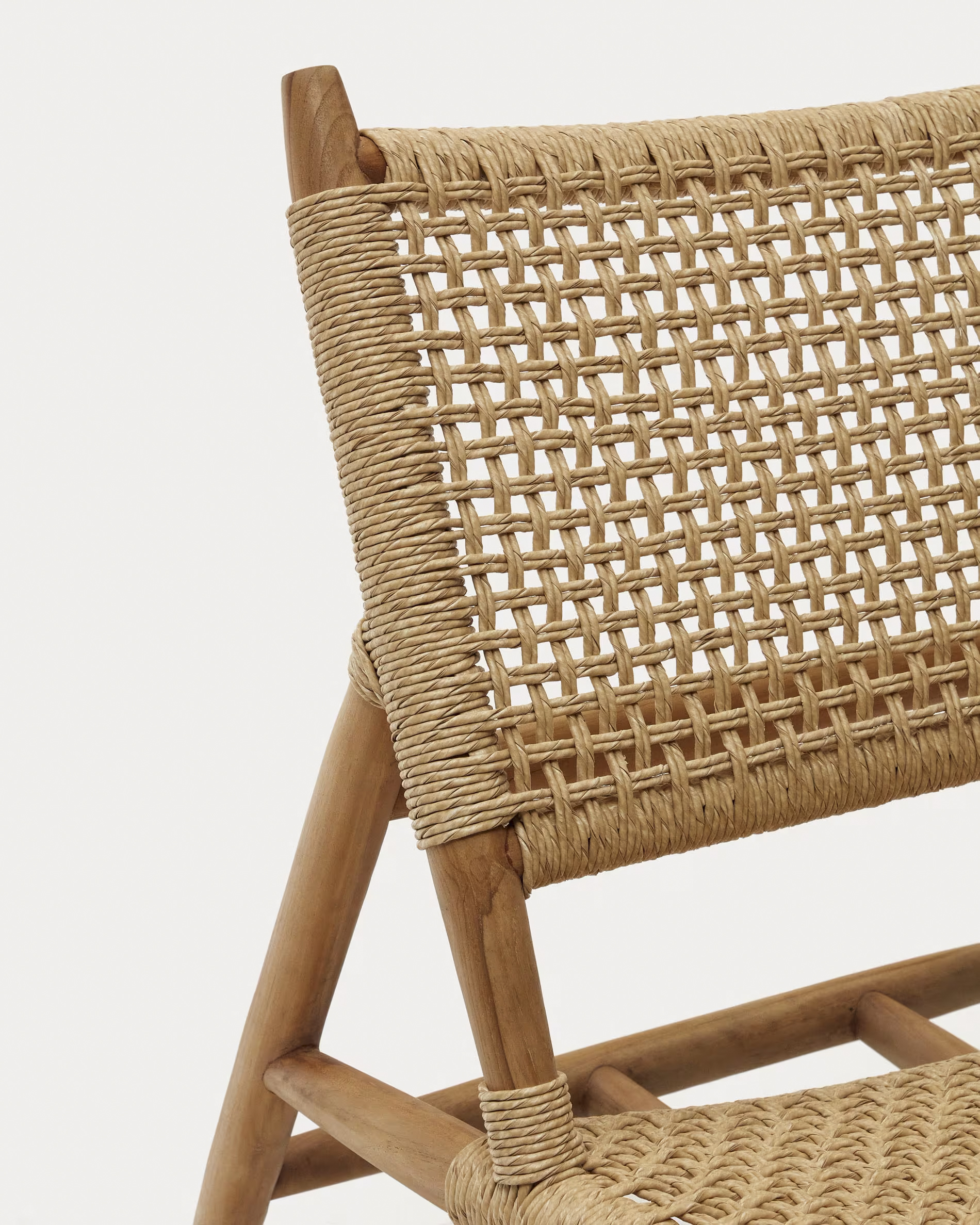 Fauteuil uit massieve teak - naturel