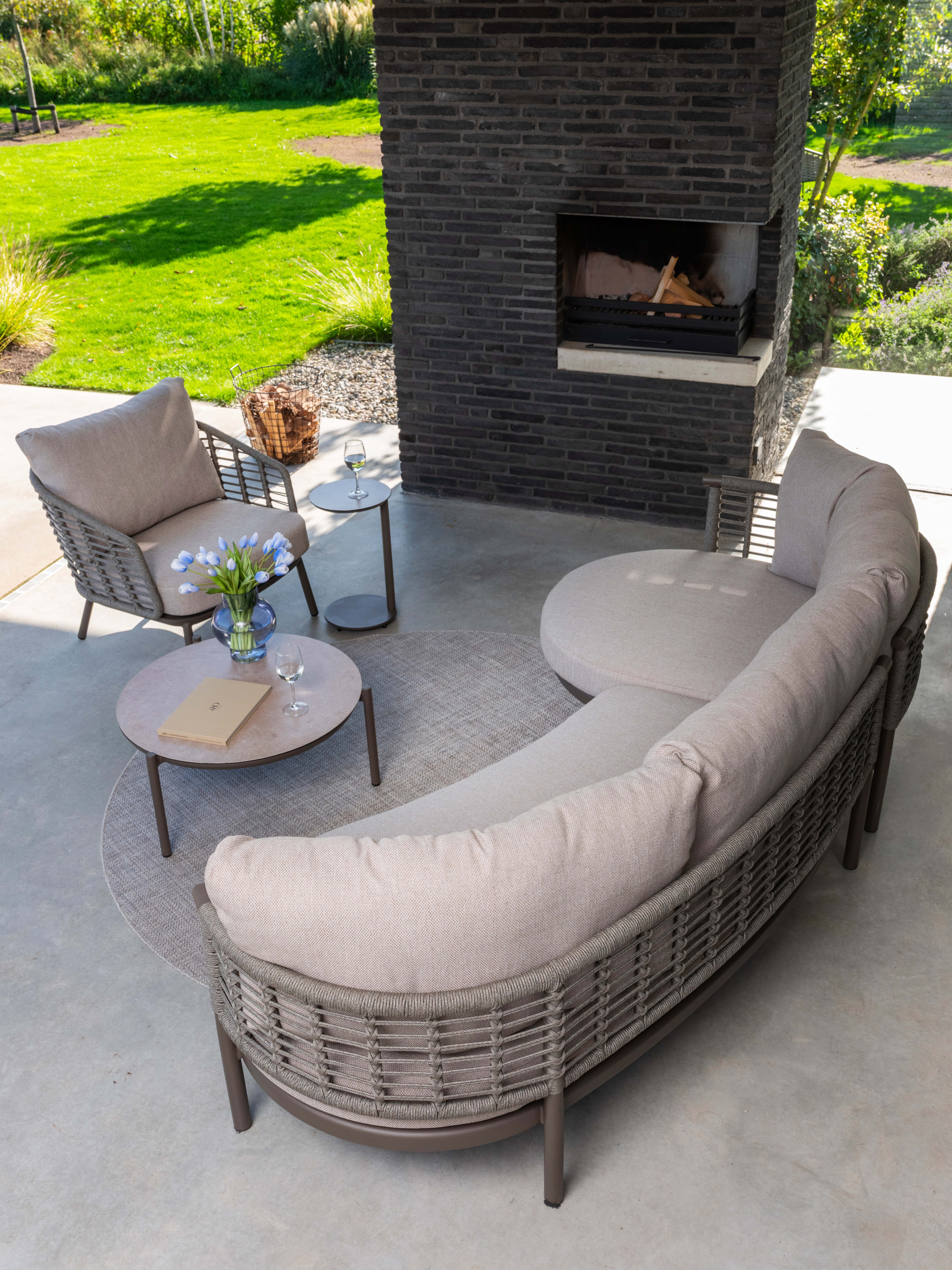 Loungeset Puglia - longchair rechts - terre