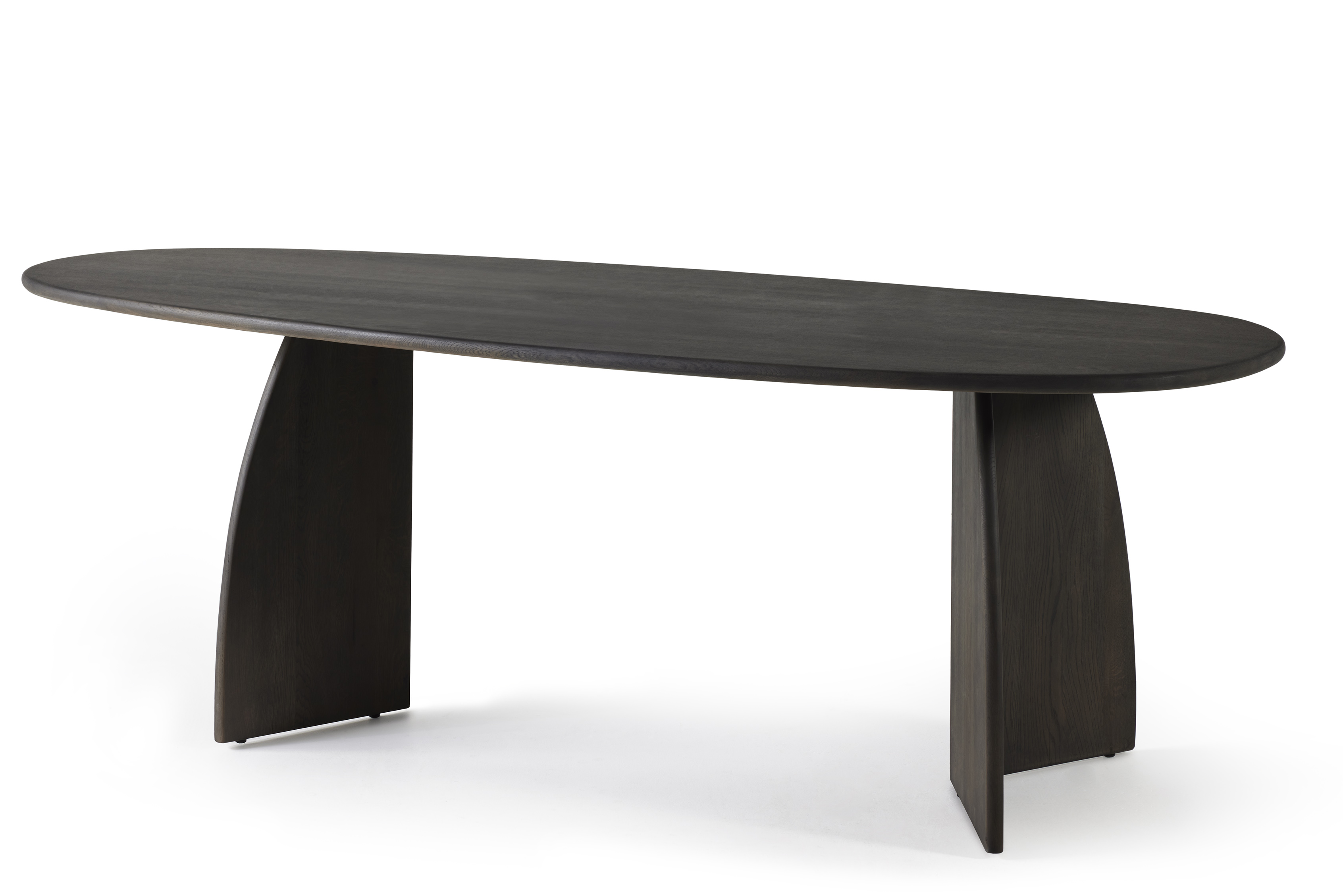 Organische tafel in massief eiken - luxury brown