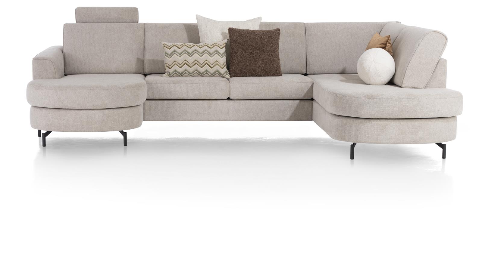 Hoeksalon Alcona U-vorm (rechts) - beige