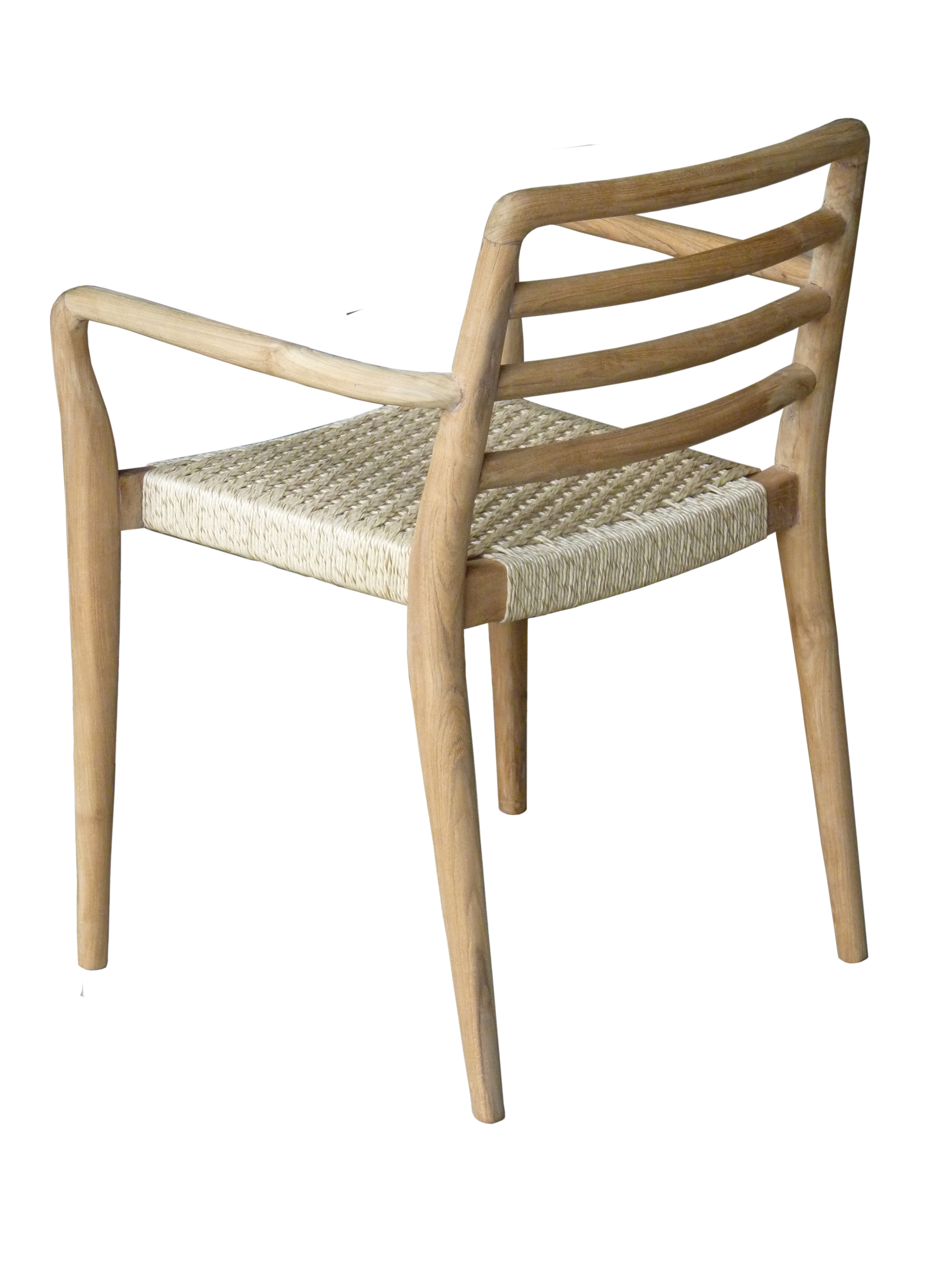 Outdoor armstoel - teak/rotan