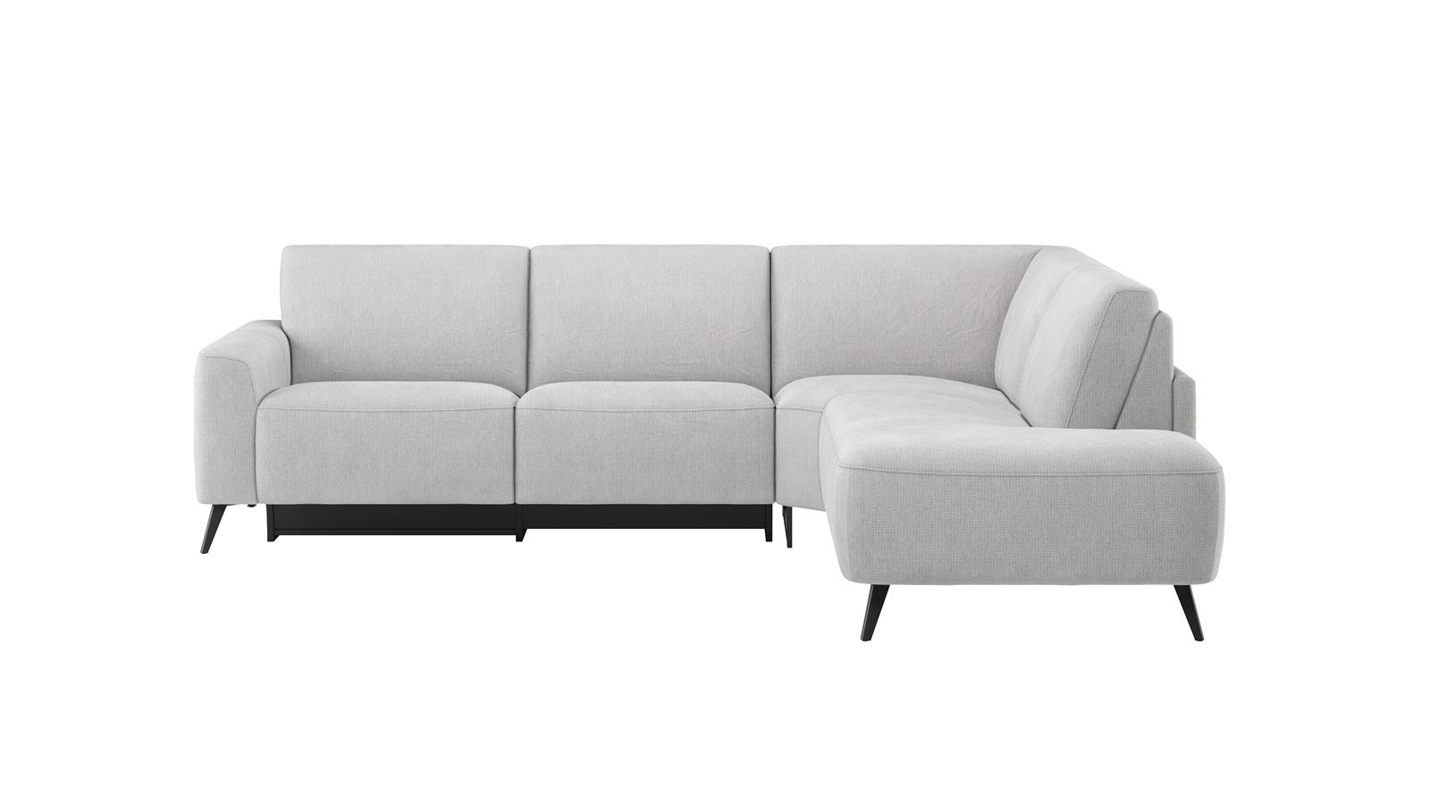 Hoeksalon Carini met elektr. relaxfunctie - ivory