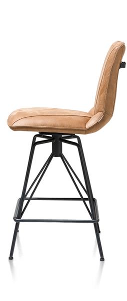 Barstoel Mac in lederlook - cognac