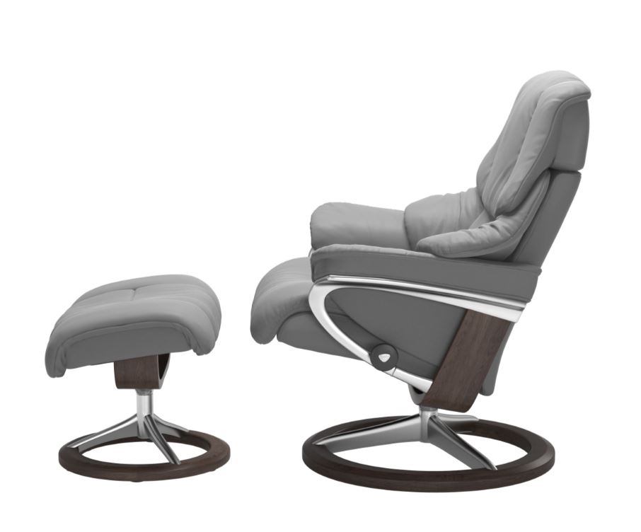 Relaxzetel + voetenbank Reno - Wild dove