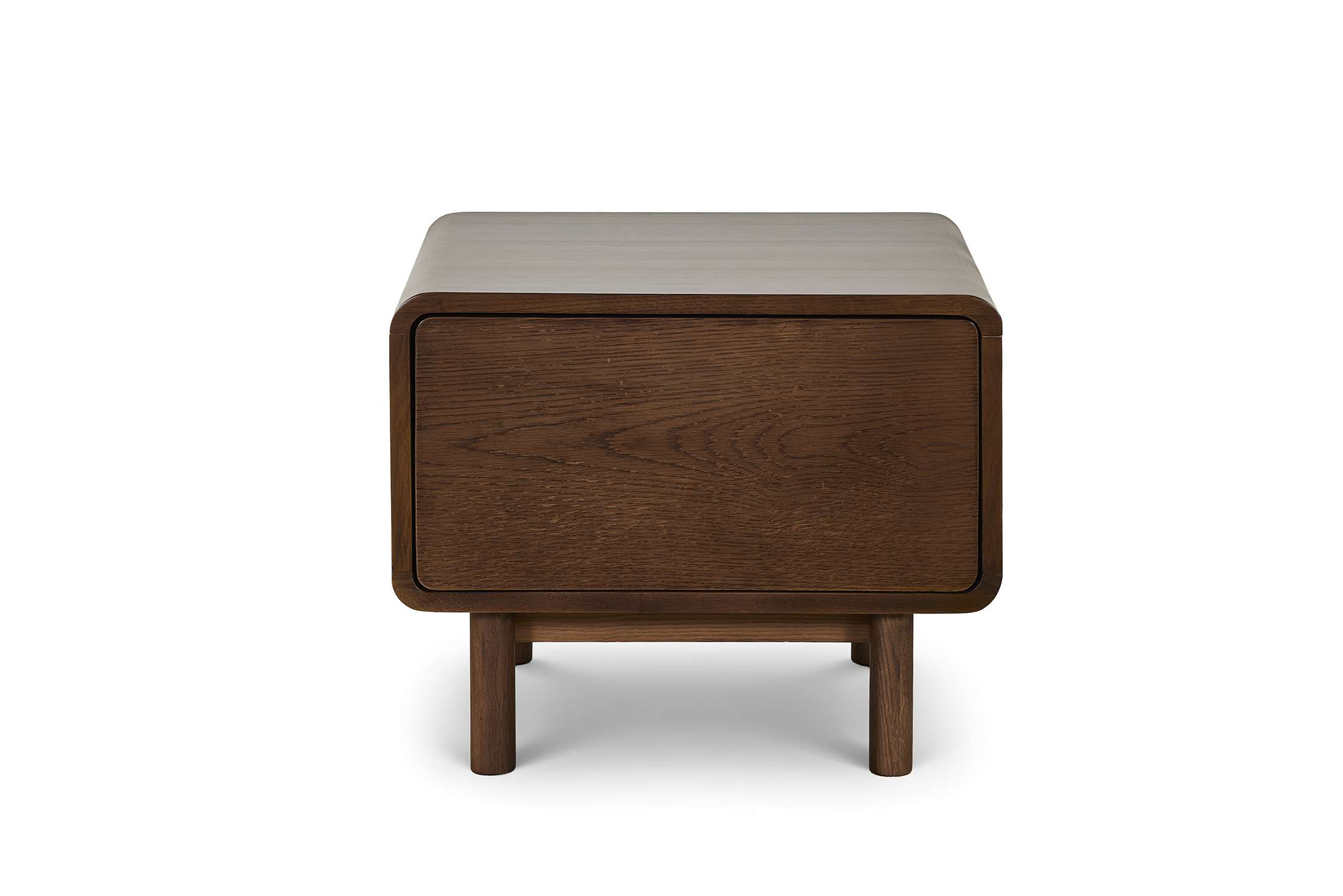 Nachtkastje met lade - walnootkleur