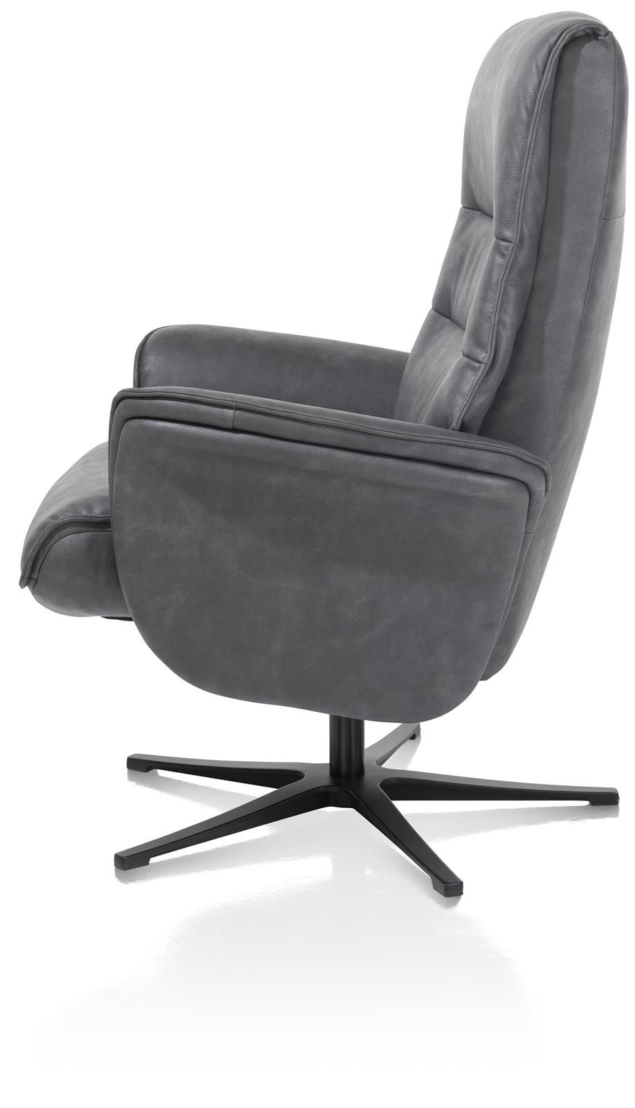 Relaxfauteuil Lotis met voetenbank - antracietgrijs