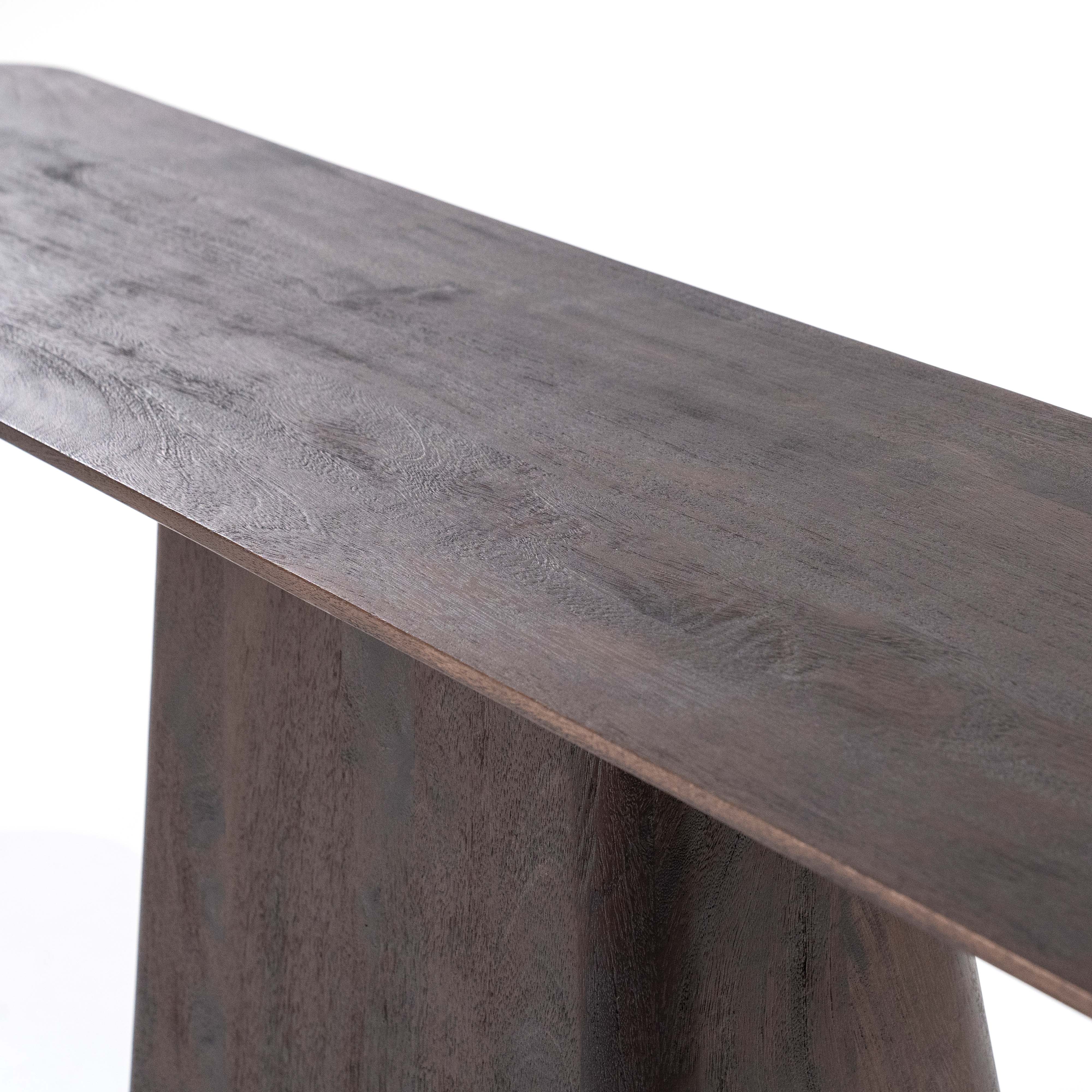 Consoletafel 180x40cm - bruin mangohout