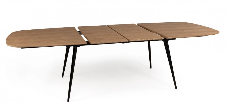 Uitschuifbare eettafel hout 180/270x105cm - naturel