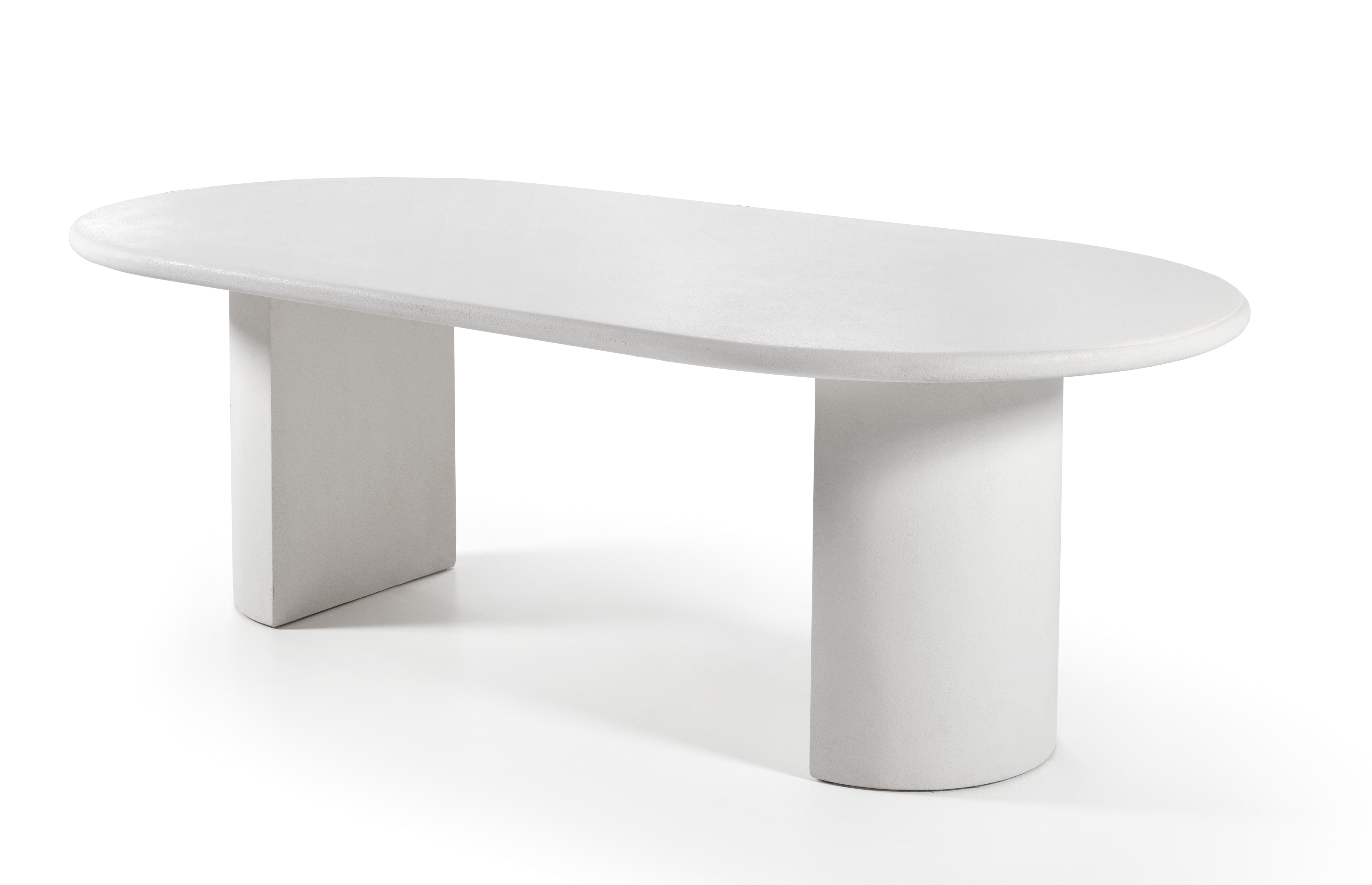 Ovale eettafel 230x115cm - Off White Moonskin