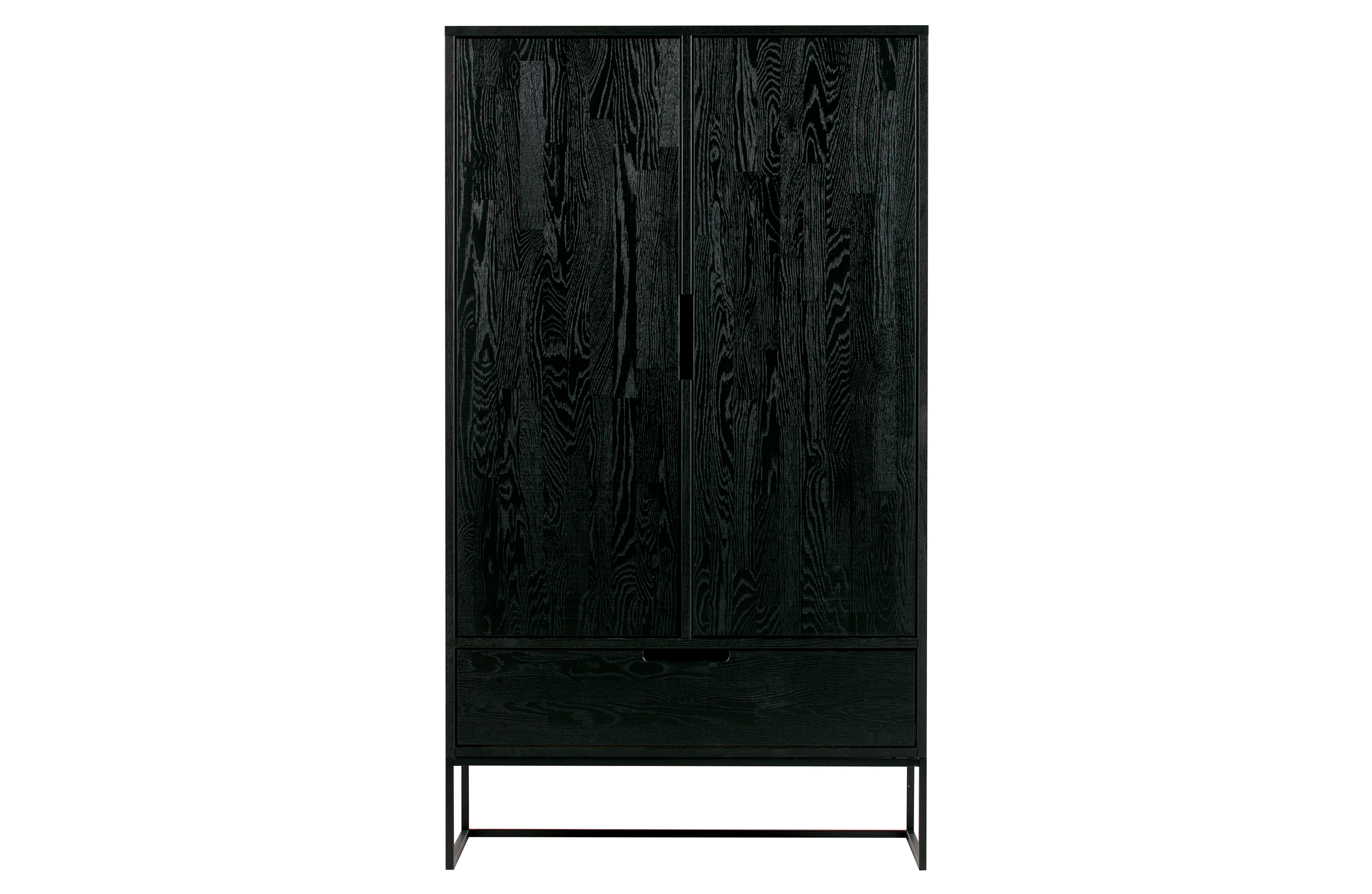 SILAS 2-DOORS CABINET BRUSHED BLACK NIGHT [FSC]