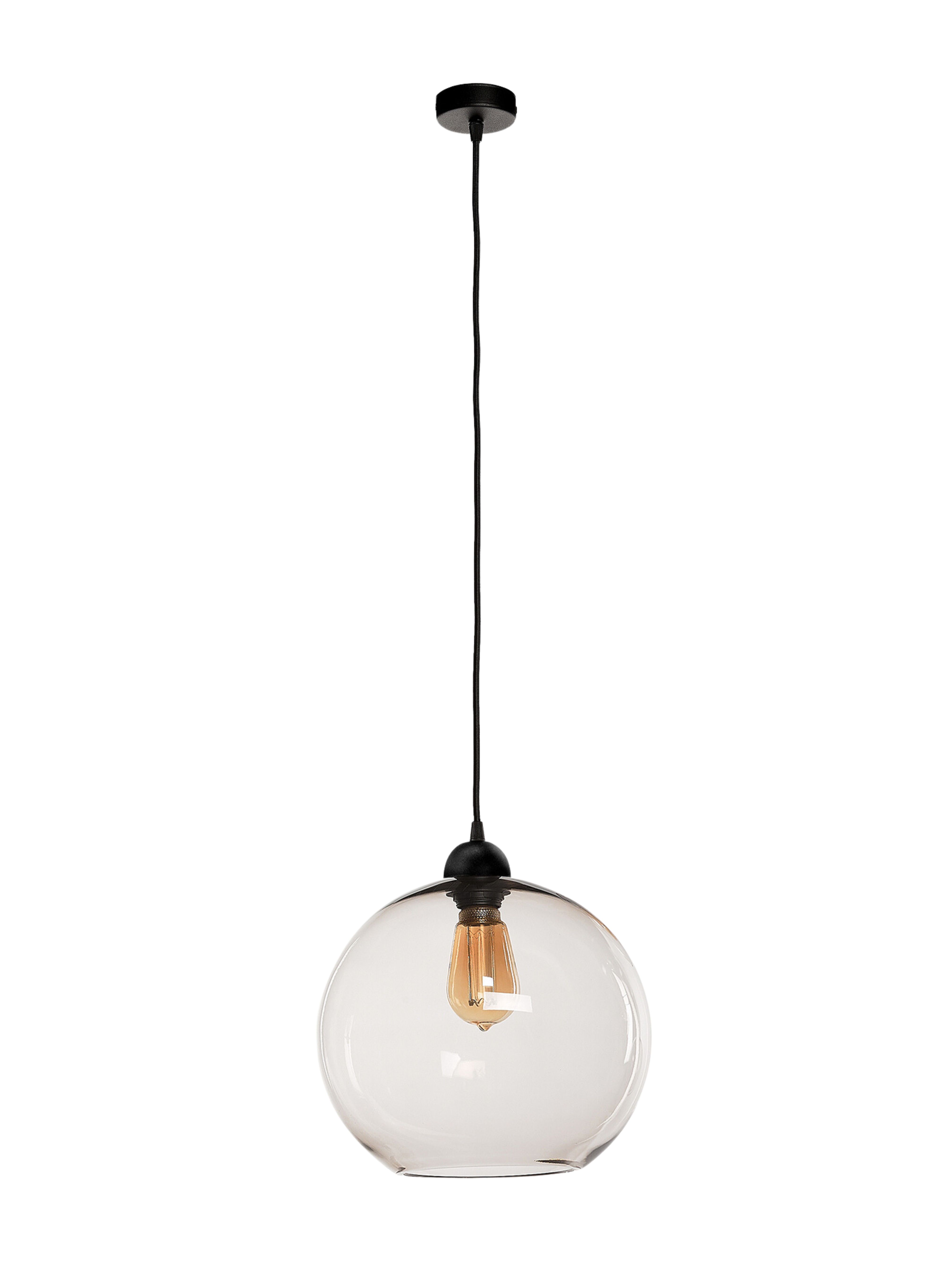 Hanglamp glas - zwart