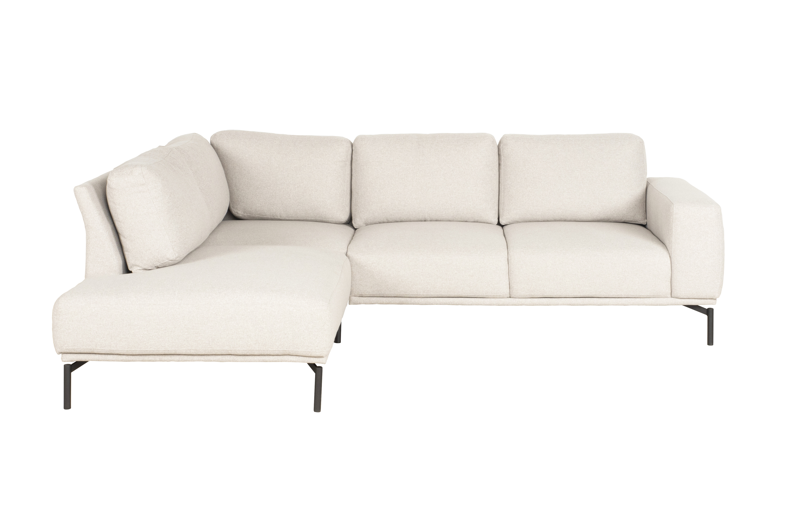 Hoeksalon met longchair (links) - beige