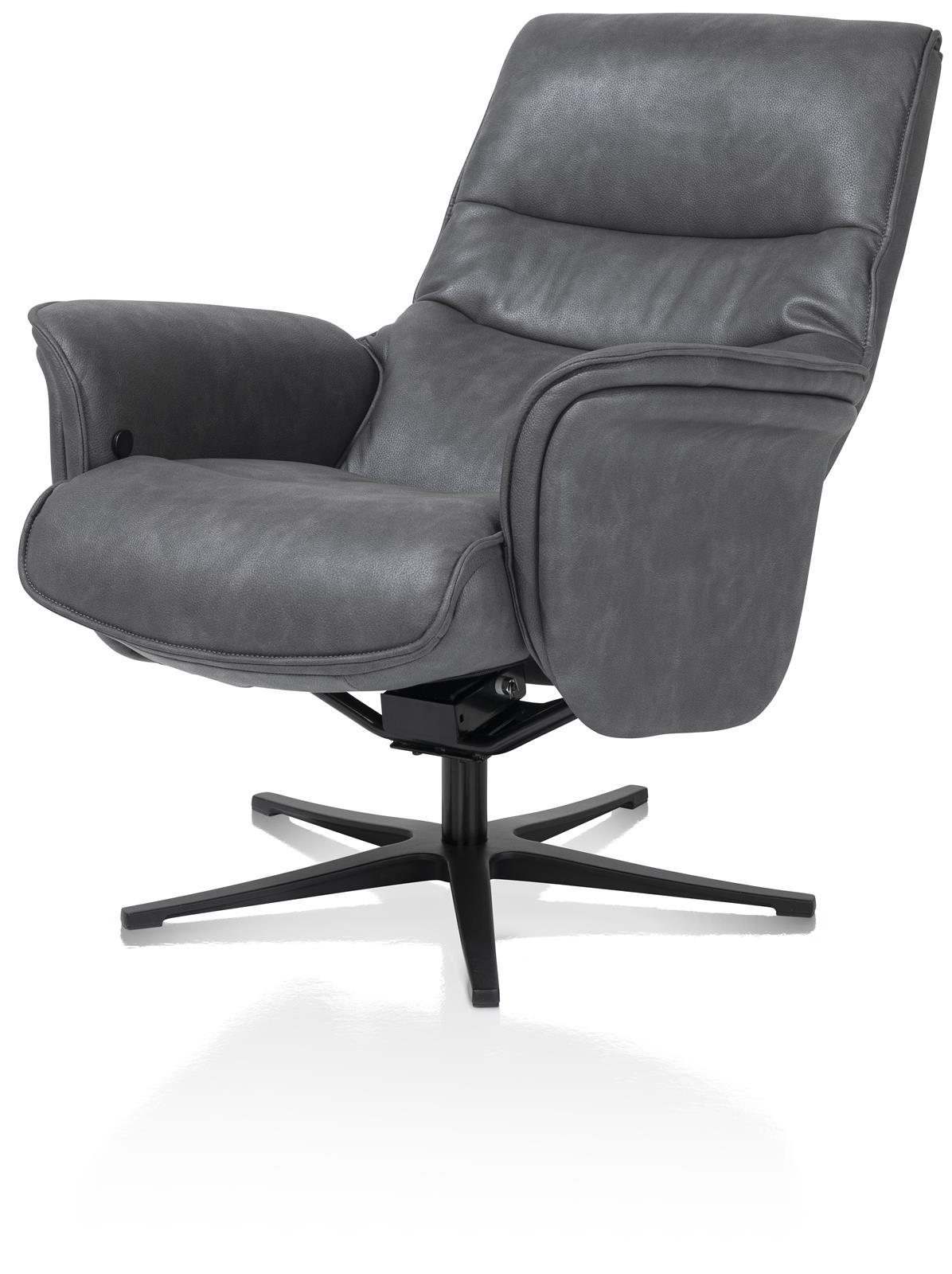 Relaxfauteuil Lotis met voetenbank - antracietgrijs