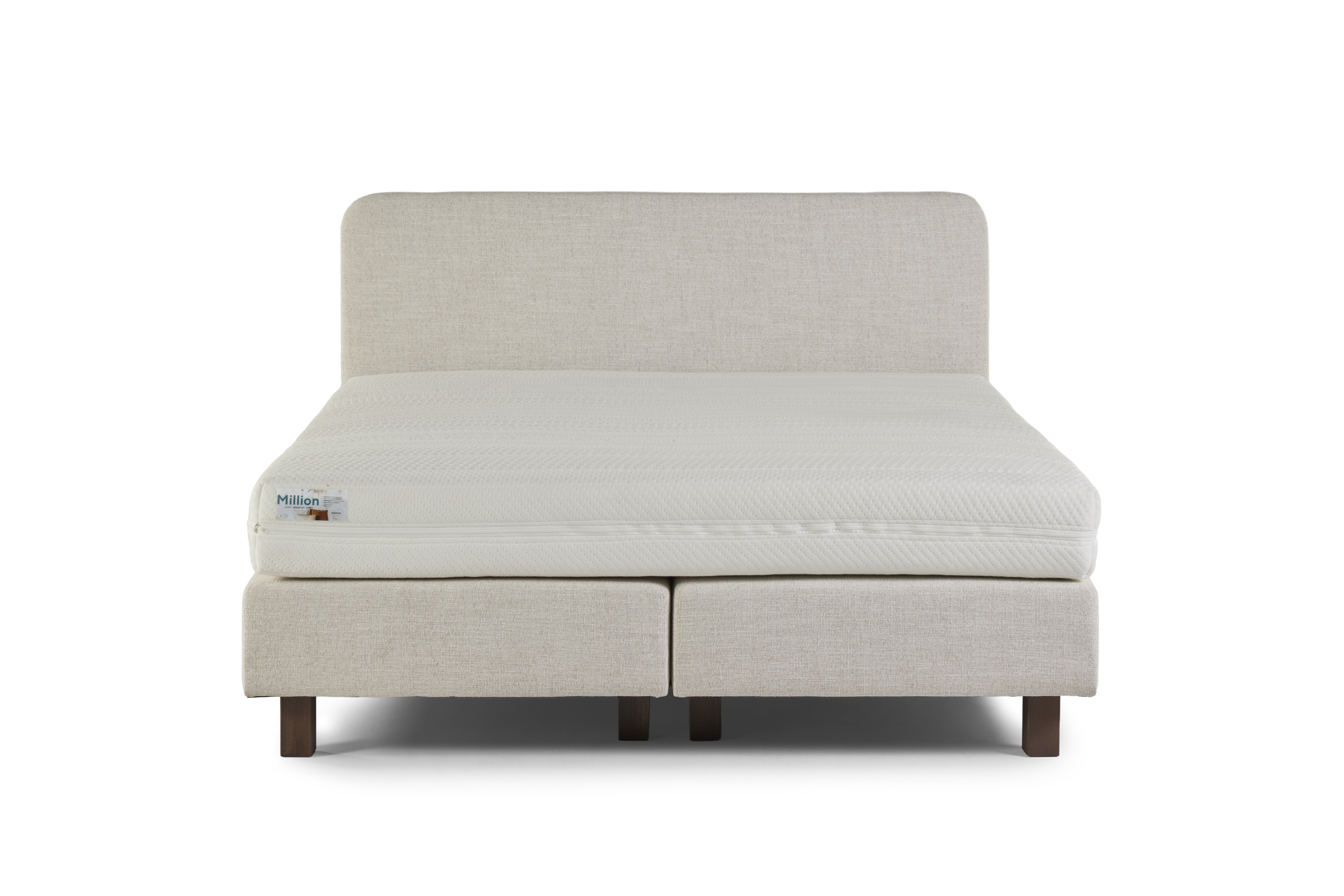 Boxspring (incl. matras) 140x200cm - Natural ecru