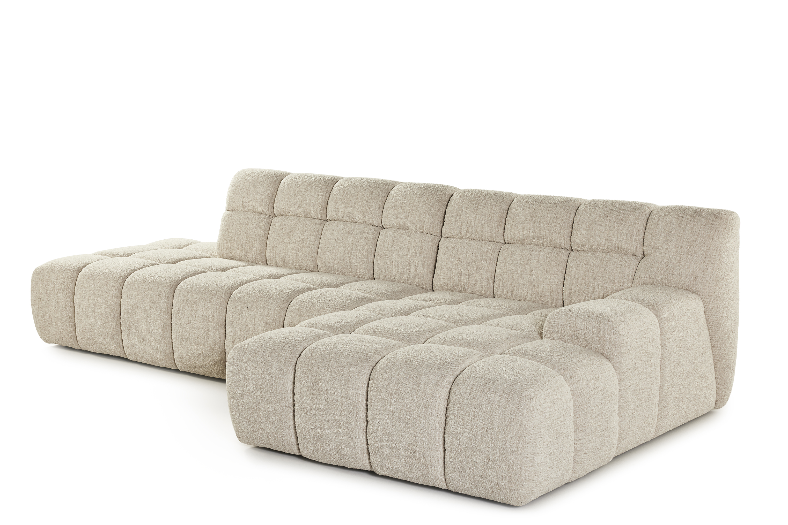 Hoeksalon Mira met longchair (rechts) - Yukon ecru