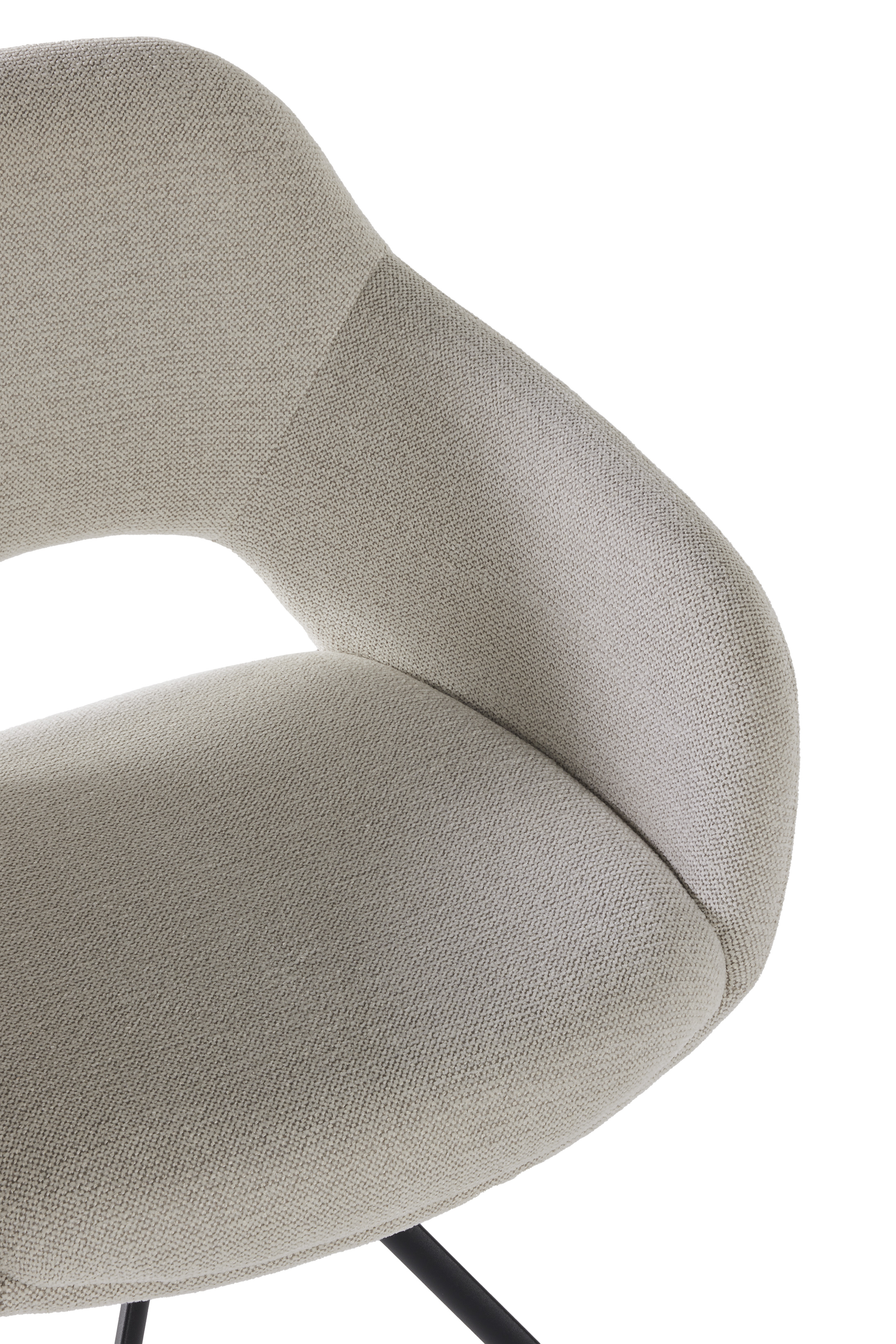 Draaibare kuipstoel met open rug - Sneak Linen ecru