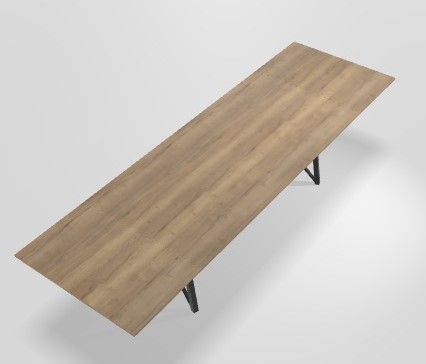 Uitschuifbare eettafel 200/318x100cm - natuur hout